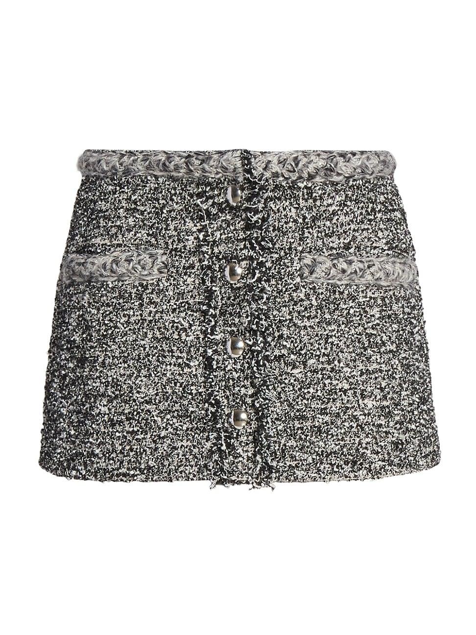 Womens Gleny Textured Miniskirt Product Image