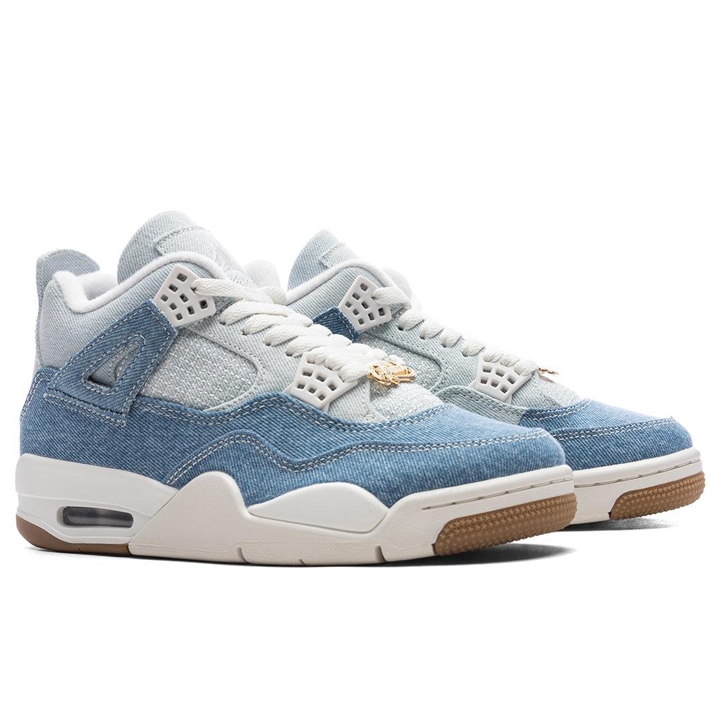 Women's Air Jordan 4 Retro Tex 'Worn Blue' - Sail/Gum Light Brown/Worn Blue Female Product Image