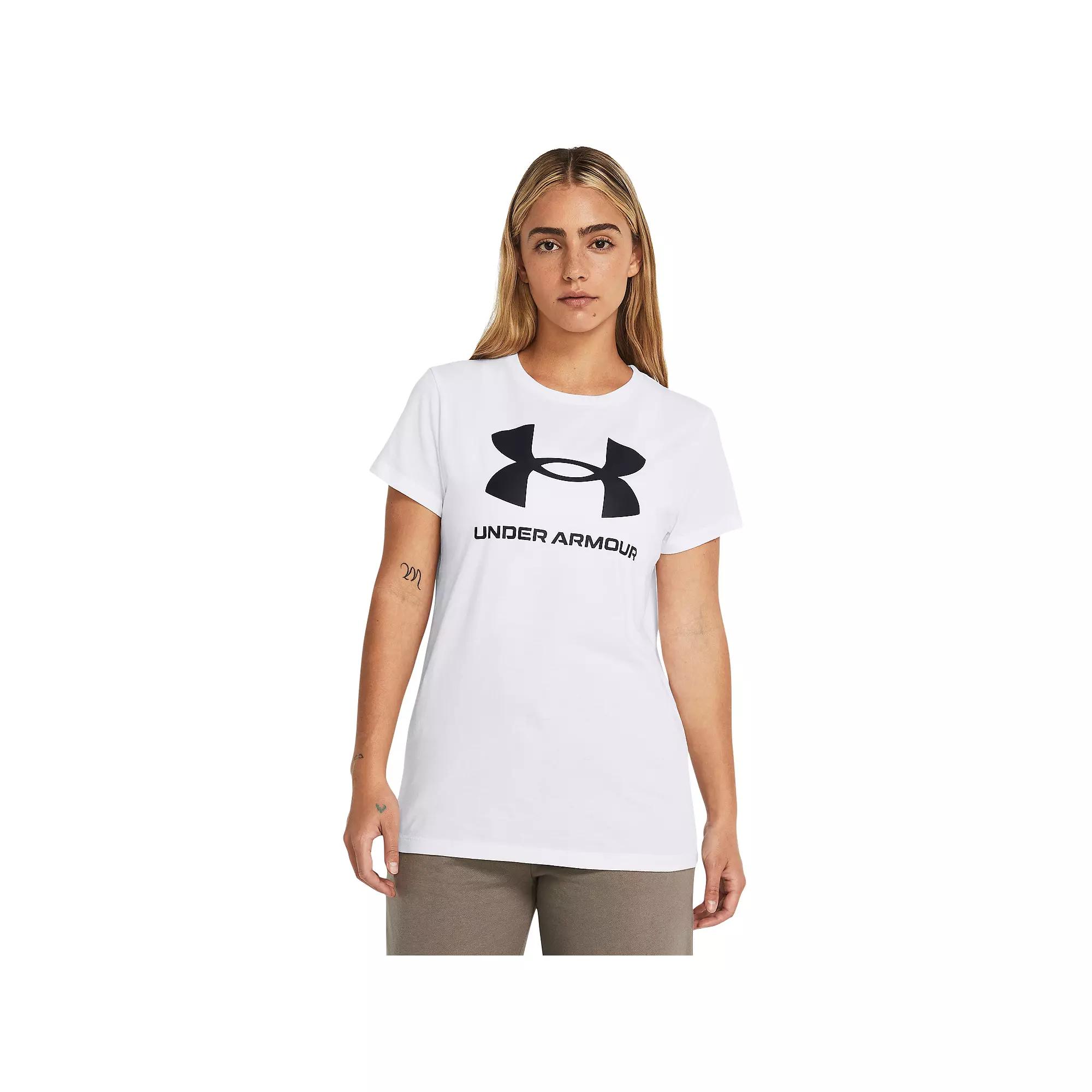 Women's Under Armour Rival Graphic Tee, Size: XL, White Product Image