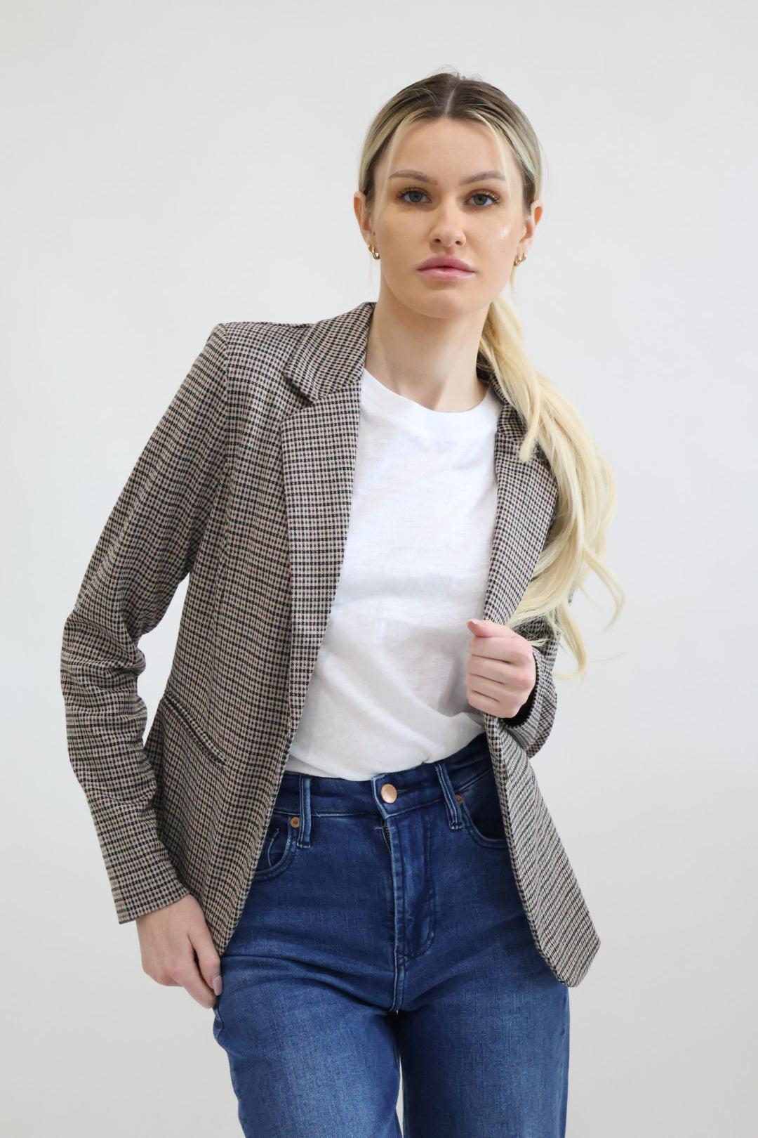 Kate Plaid Blazer Product Image
