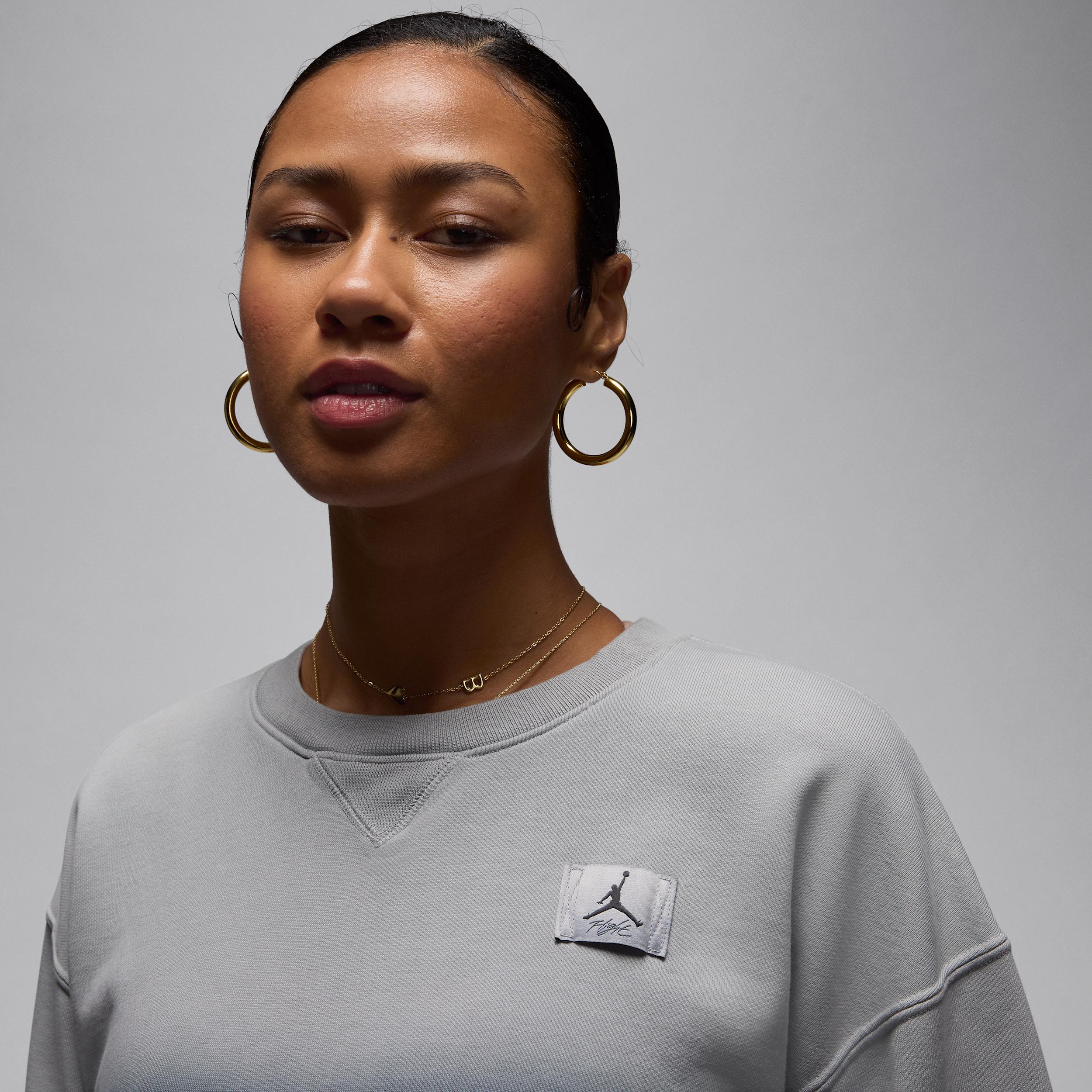 Jordan Flight Fleece Women's French Terry Crew-Neck Sweatshirt Product Image