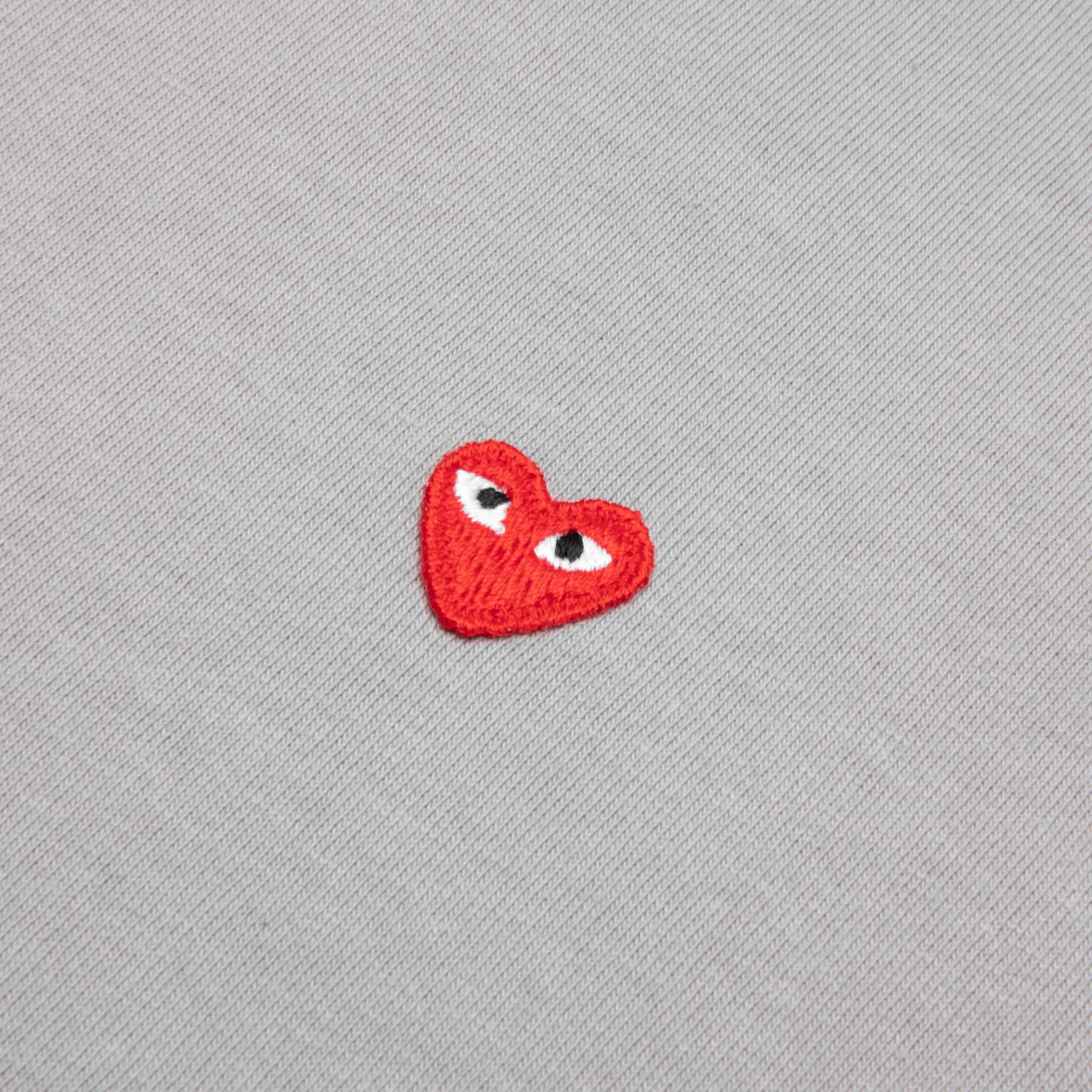 Small Red Heart T-Shirt - Grey Male Product Image
