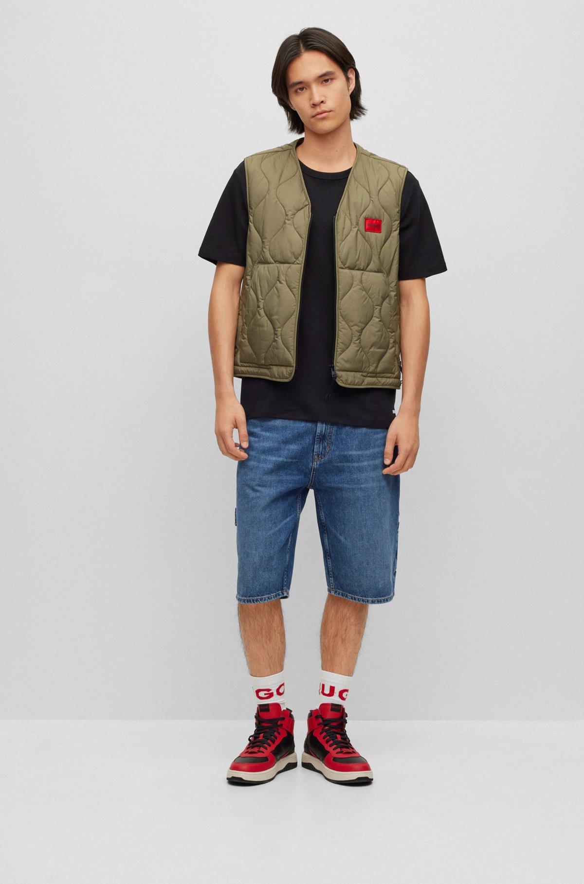 Pima-cotton regular-fit T-shirt with contrast logo Product Image