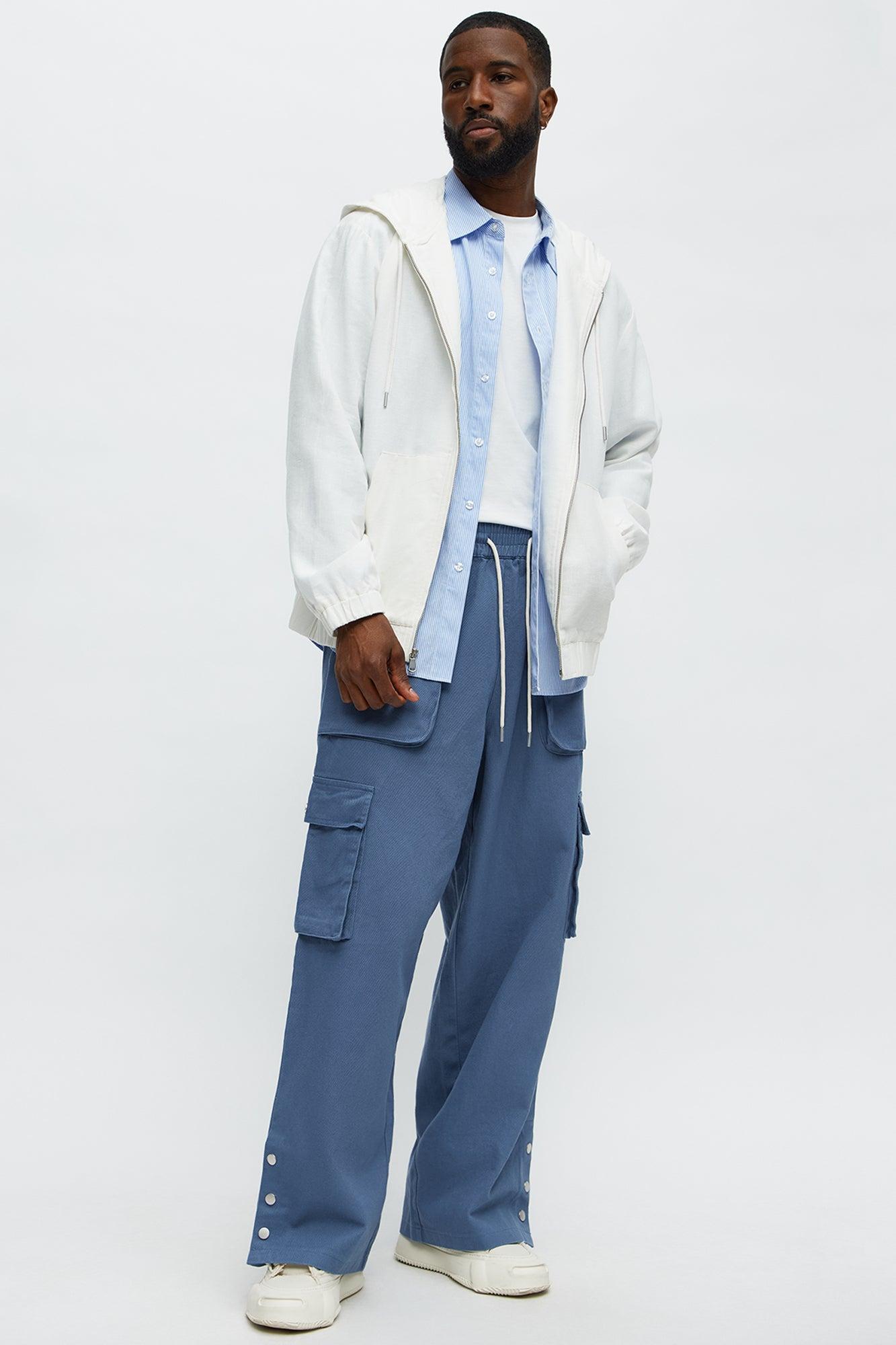 Baggy Play Your Cards Right Cargo Pants - Blue Product Image