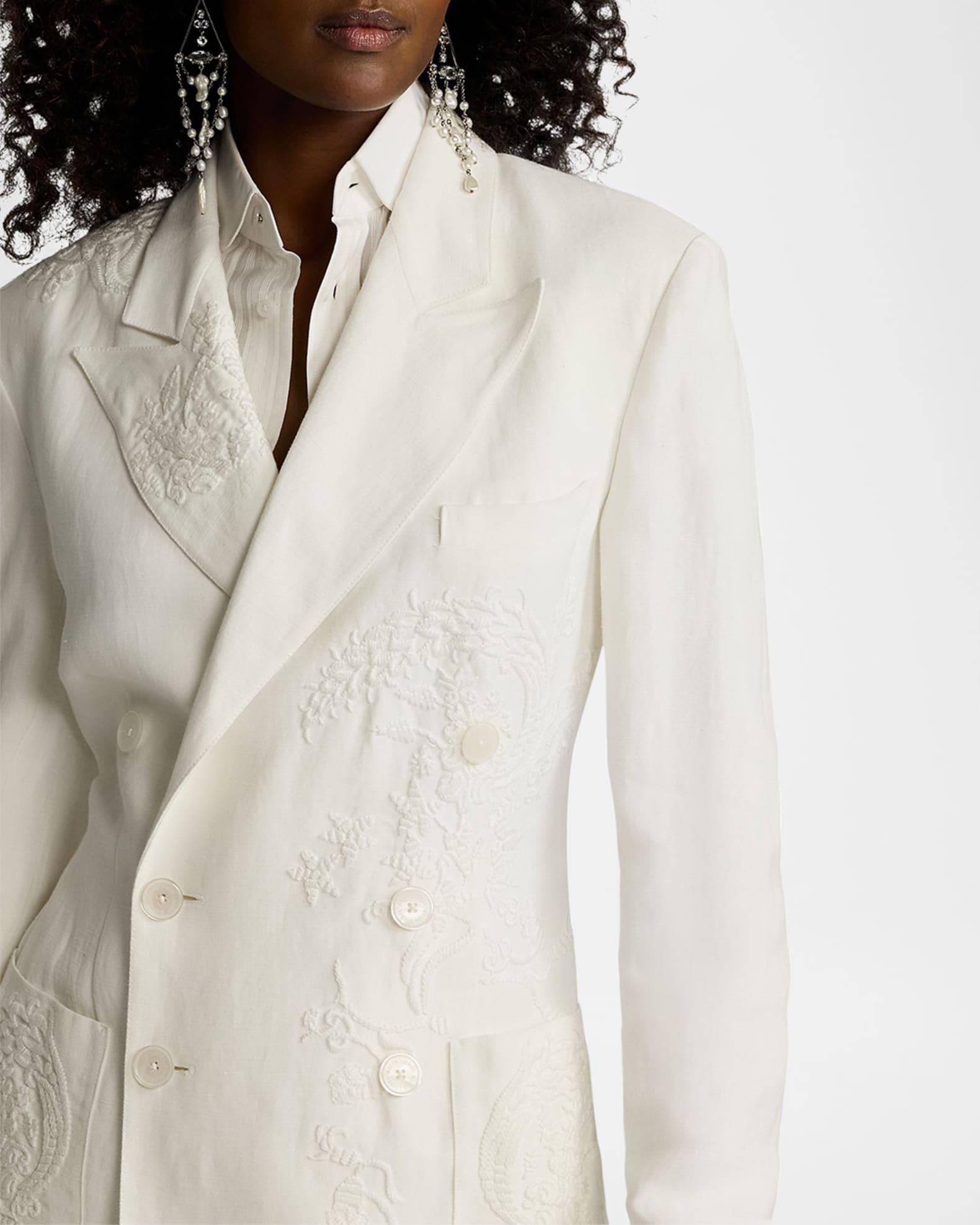 Collen Embroidered Double-Breasted Jacket Product Image