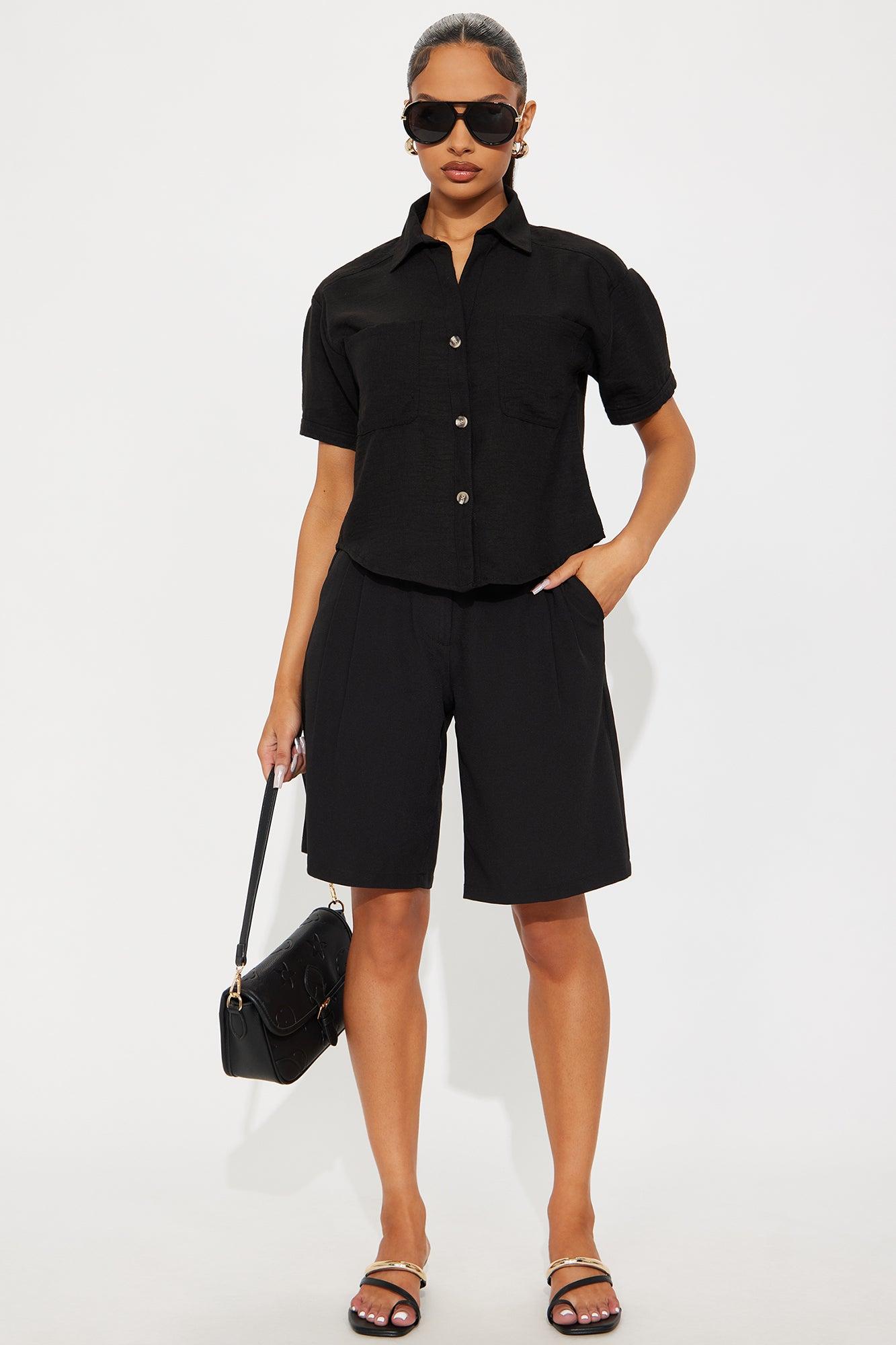 Freya Linen Shirt - Black Female Product Image