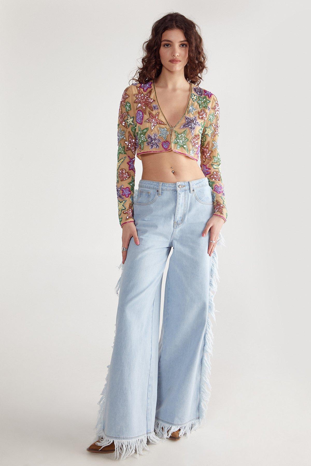 Star And Heart Embellished Jacket Product Image