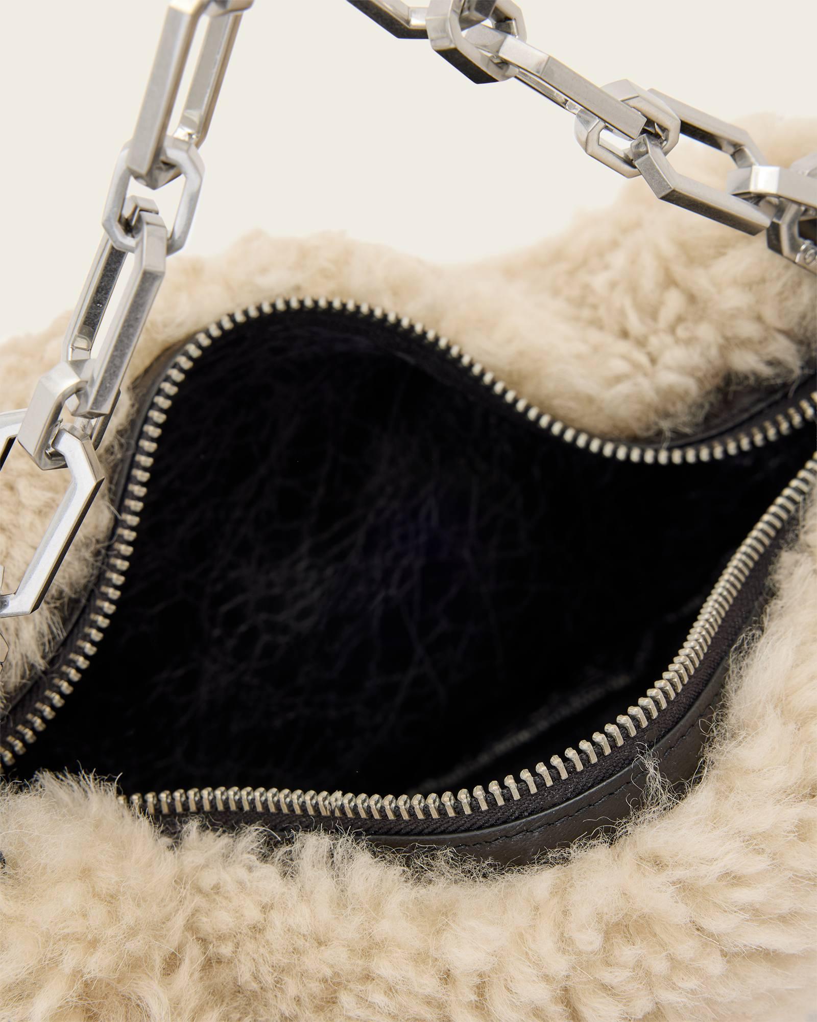 Madea Mini Shearling Bag Natural | ALLSAINTS US Product Image