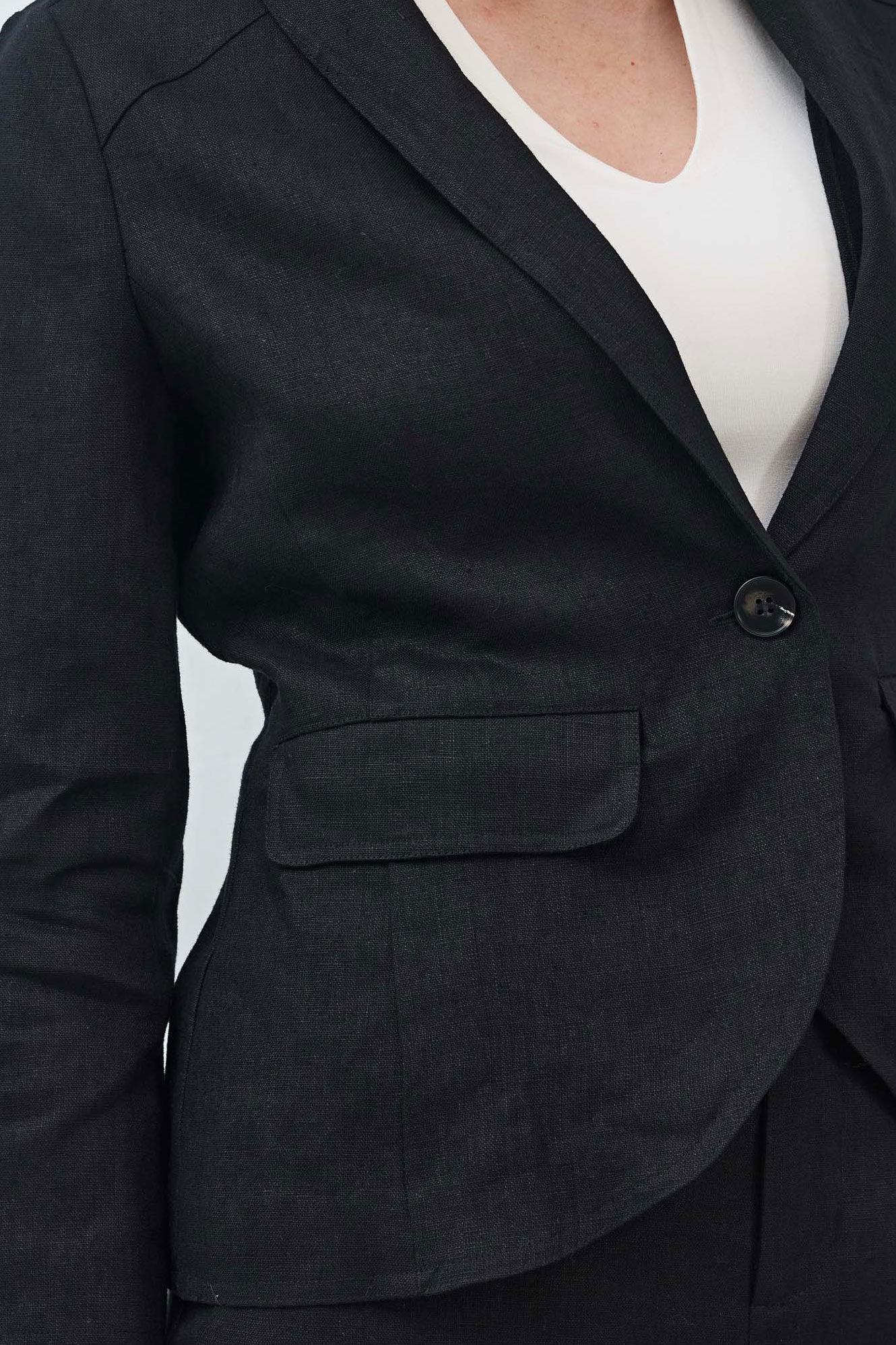 The Cropped Tulip Hem Blazer Product Image
