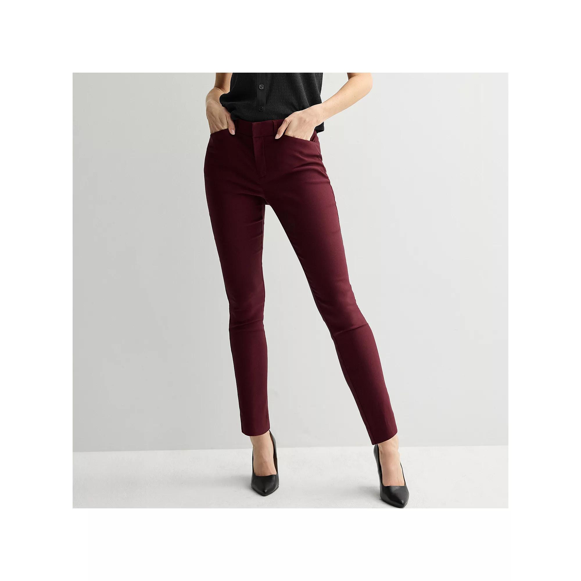 Women's Nine West Slim Ankle Pants, Size: 6, Maddie Purple Product Image