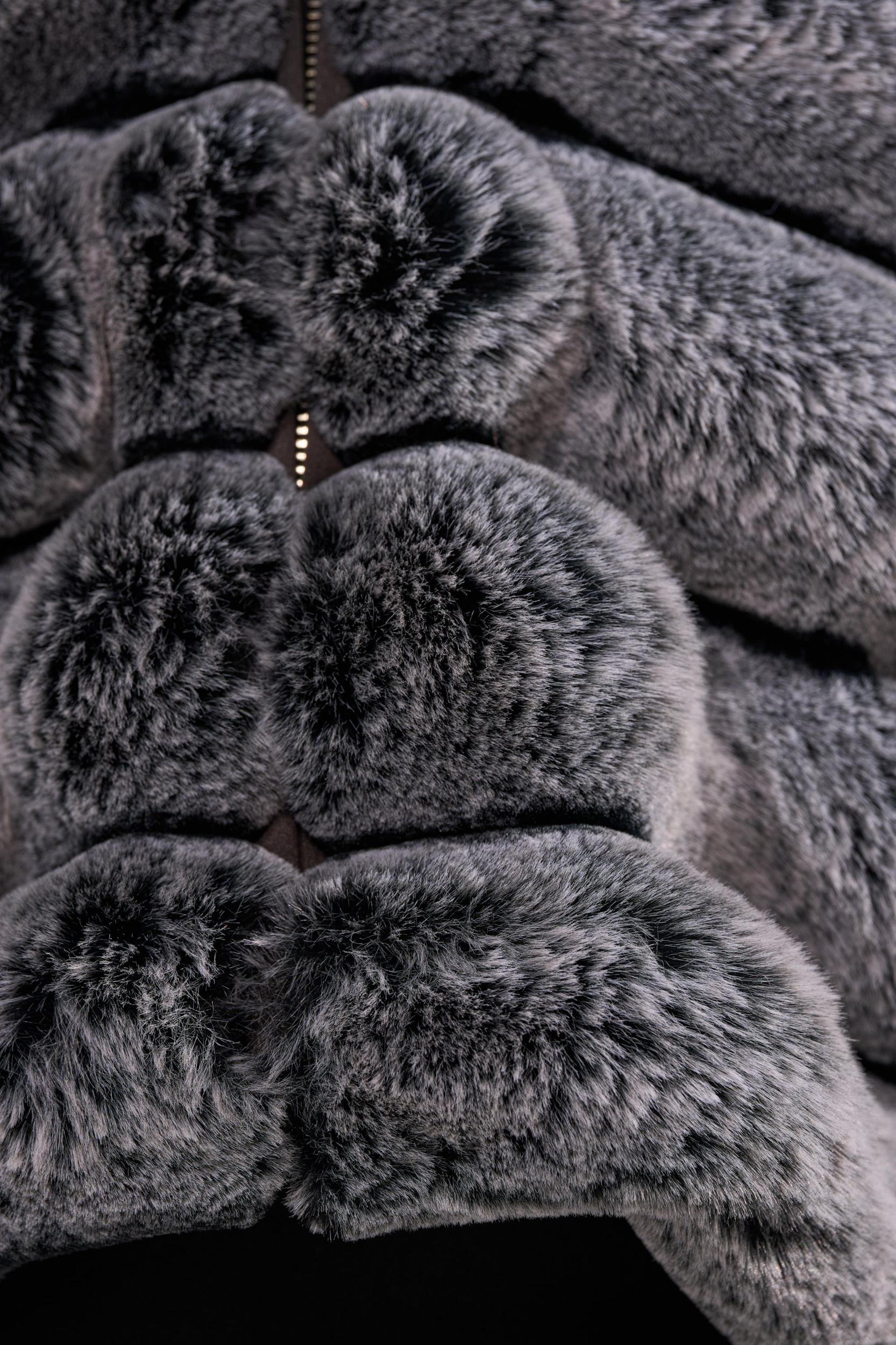 POPCORN FAUX FUR IN GREY Product Image