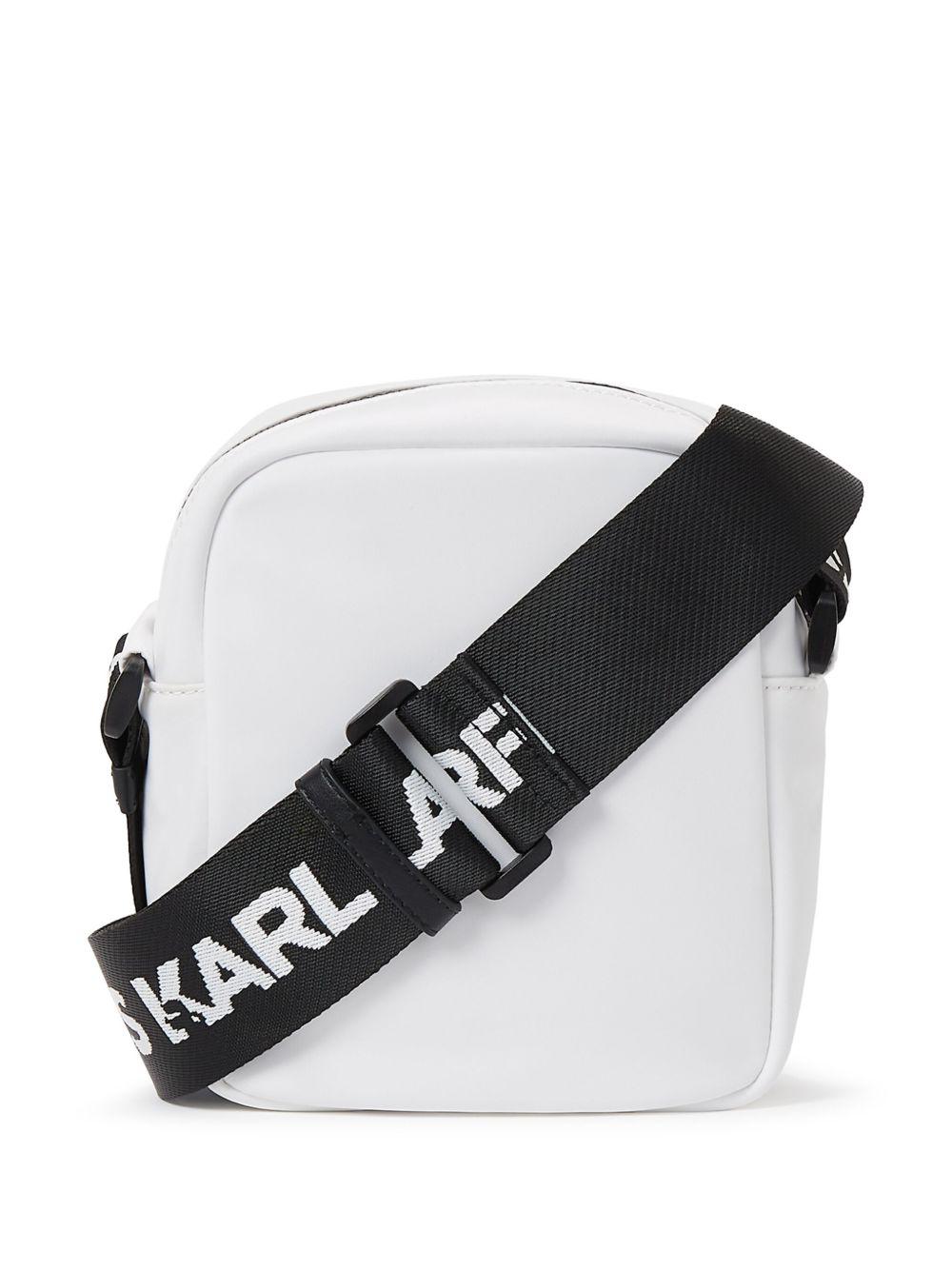 logo-embossed messenger bag Product Image