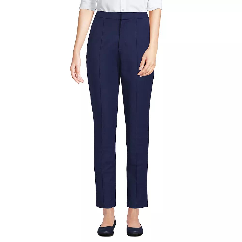 Women's Lands' End High Waisted Bi-Stretch Pintuck Pencil Ankle Pants,  Product Image