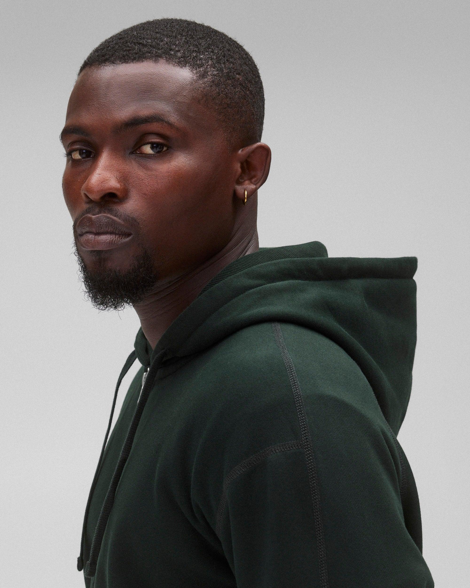 Midweight Terry Standard Zip Hoodie Male Product Image