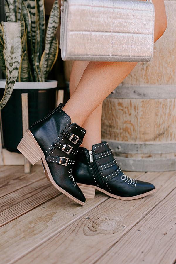 The Amazing Faux Leather Booties in Black Product Image