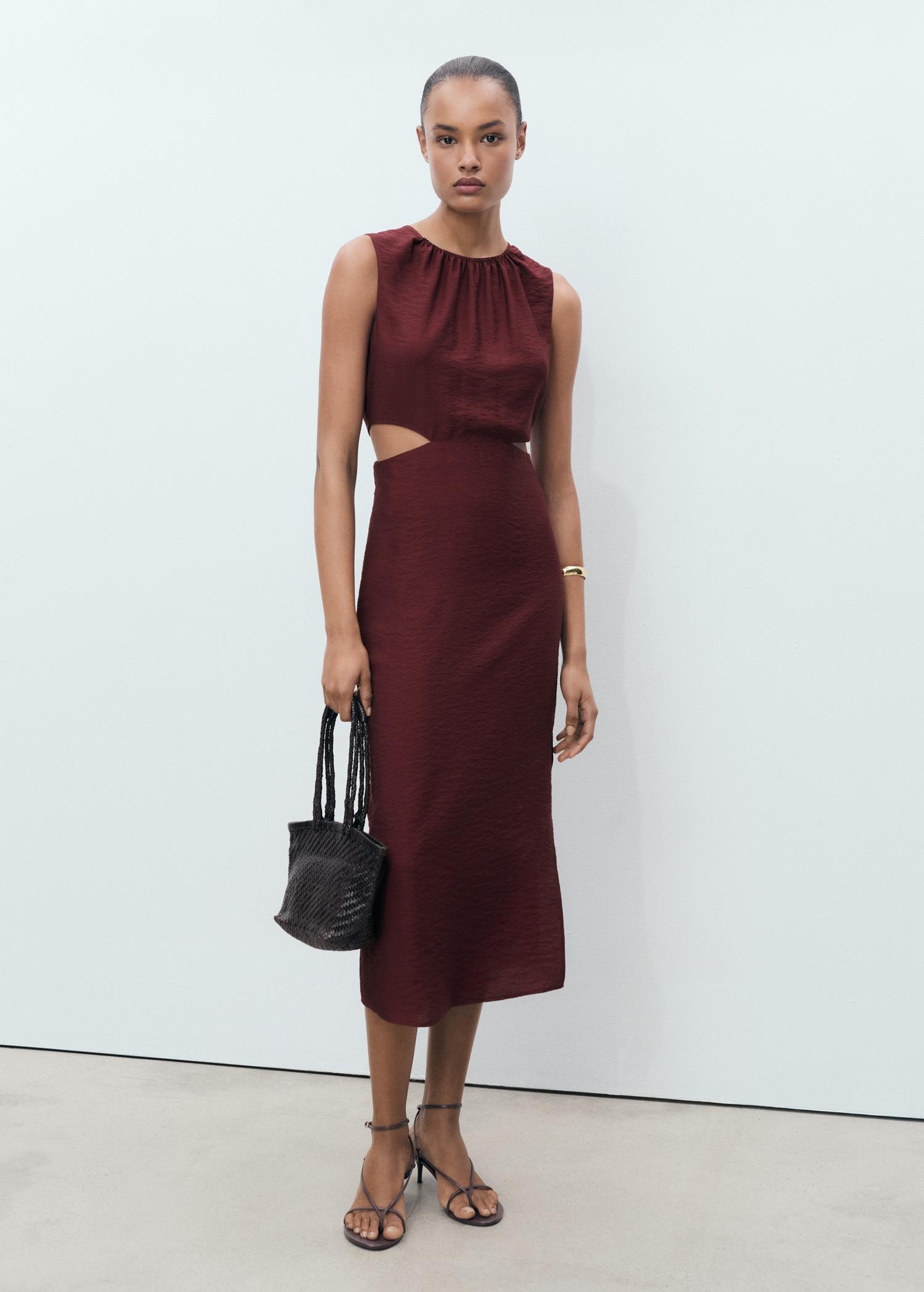 Midi-dress with cut-out - Women | MANGO USA Product Image