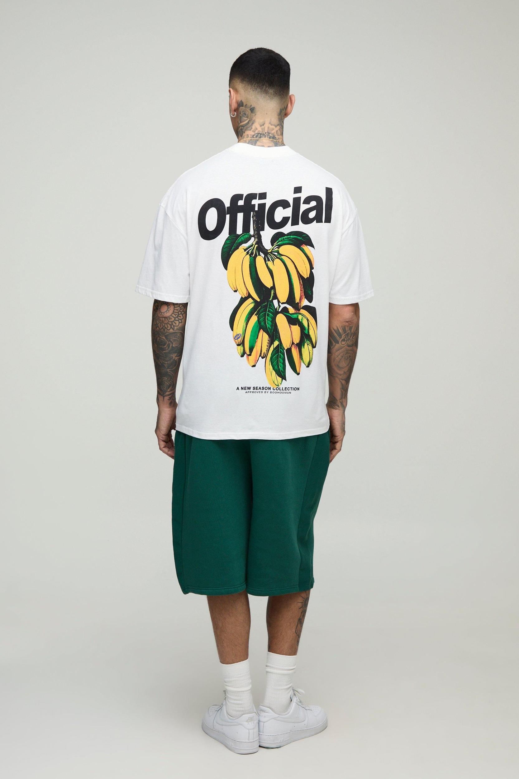 Tall Oversized Official Banana Printed T-Shirt | boohooMAN USA Product Image