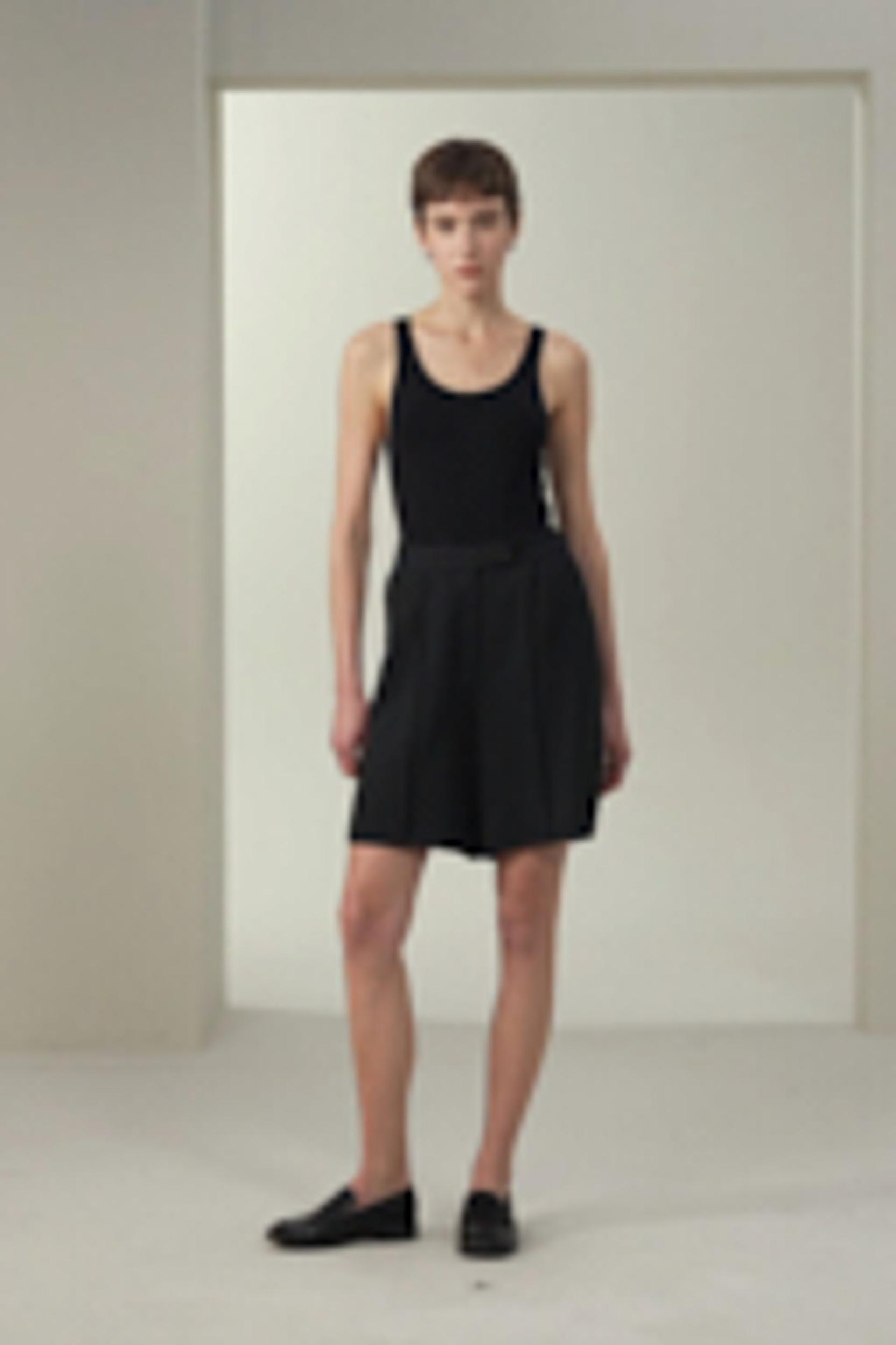 LILYSILK Womens Shorts - Black Wool-Silk Blend - Ultimate Luxury Laid-Back Fit Shorts 4 Product Image