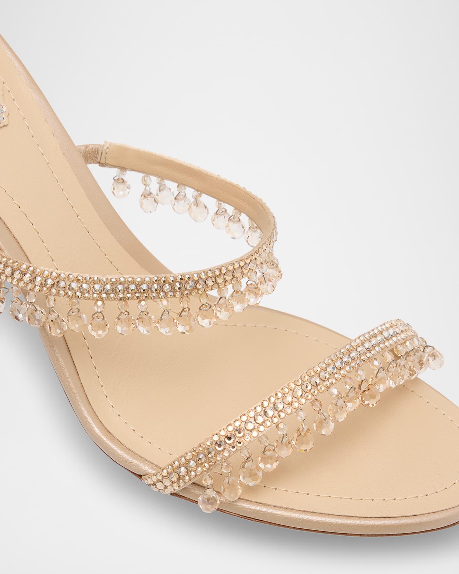 Satin Strass Chandelier Dual-Band Sandals Product Image