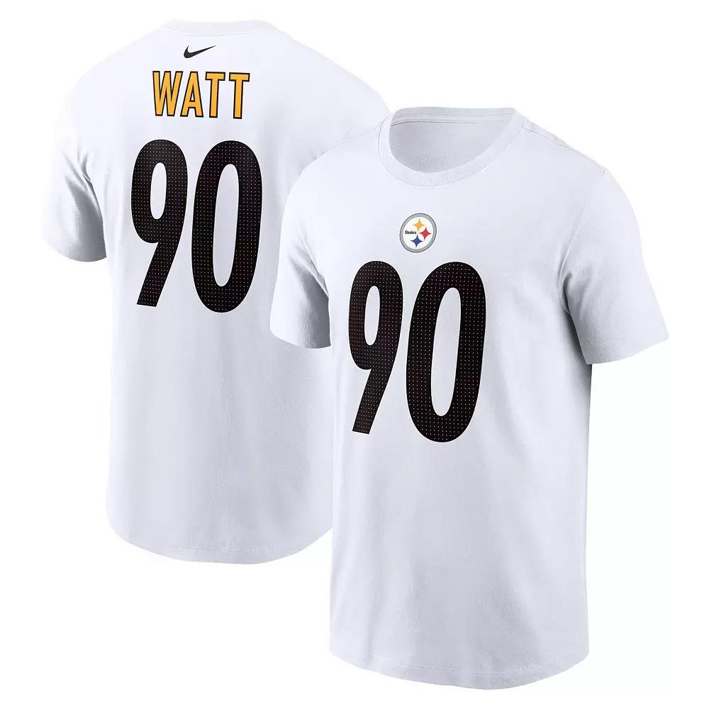 Men's Nike T.J. Watt White Pittsburgh Steelers Player Name & Number T-Shirt,  Product Image