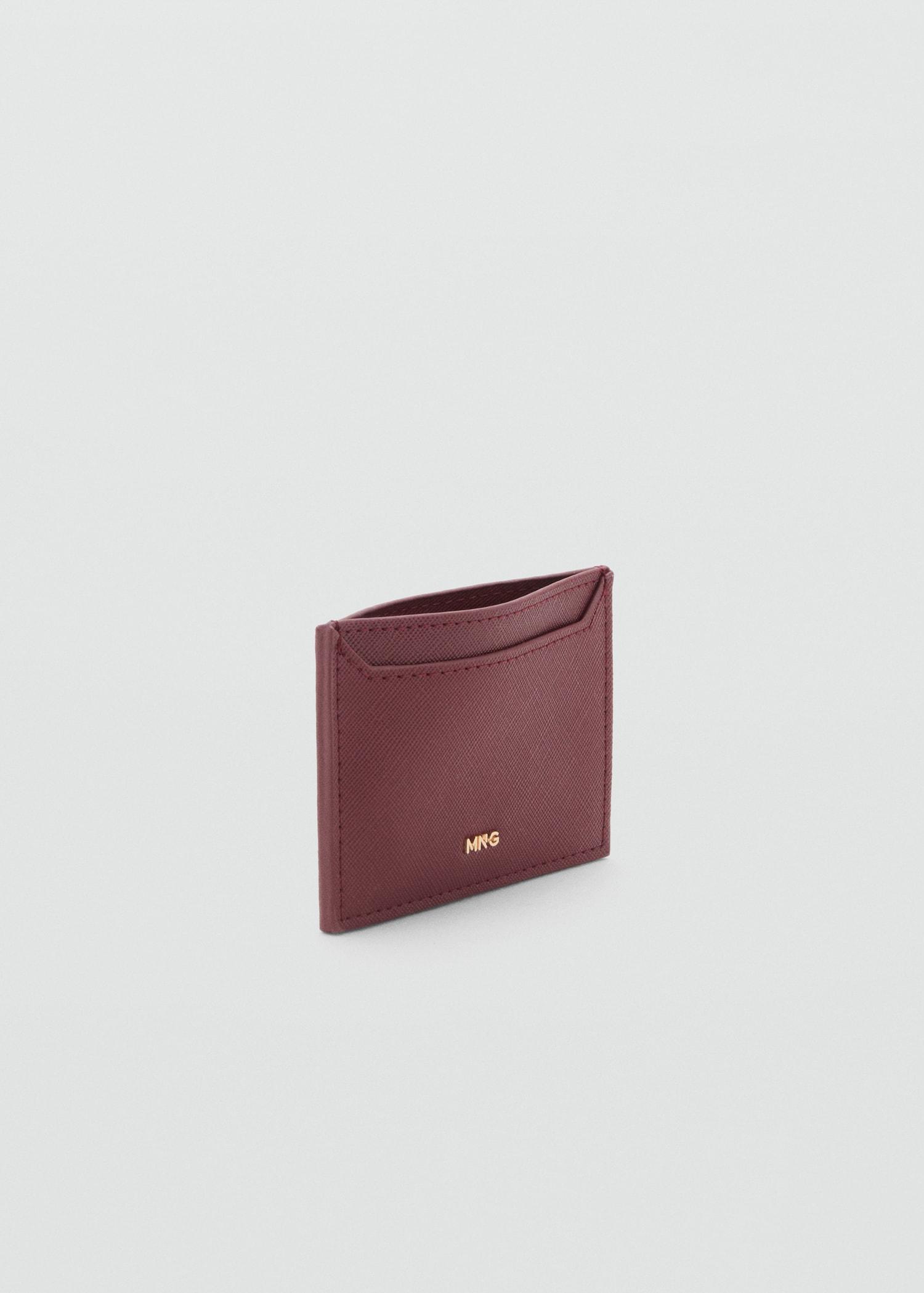 Saffiano-effect cardholder - Women | MANGO USA Product Image