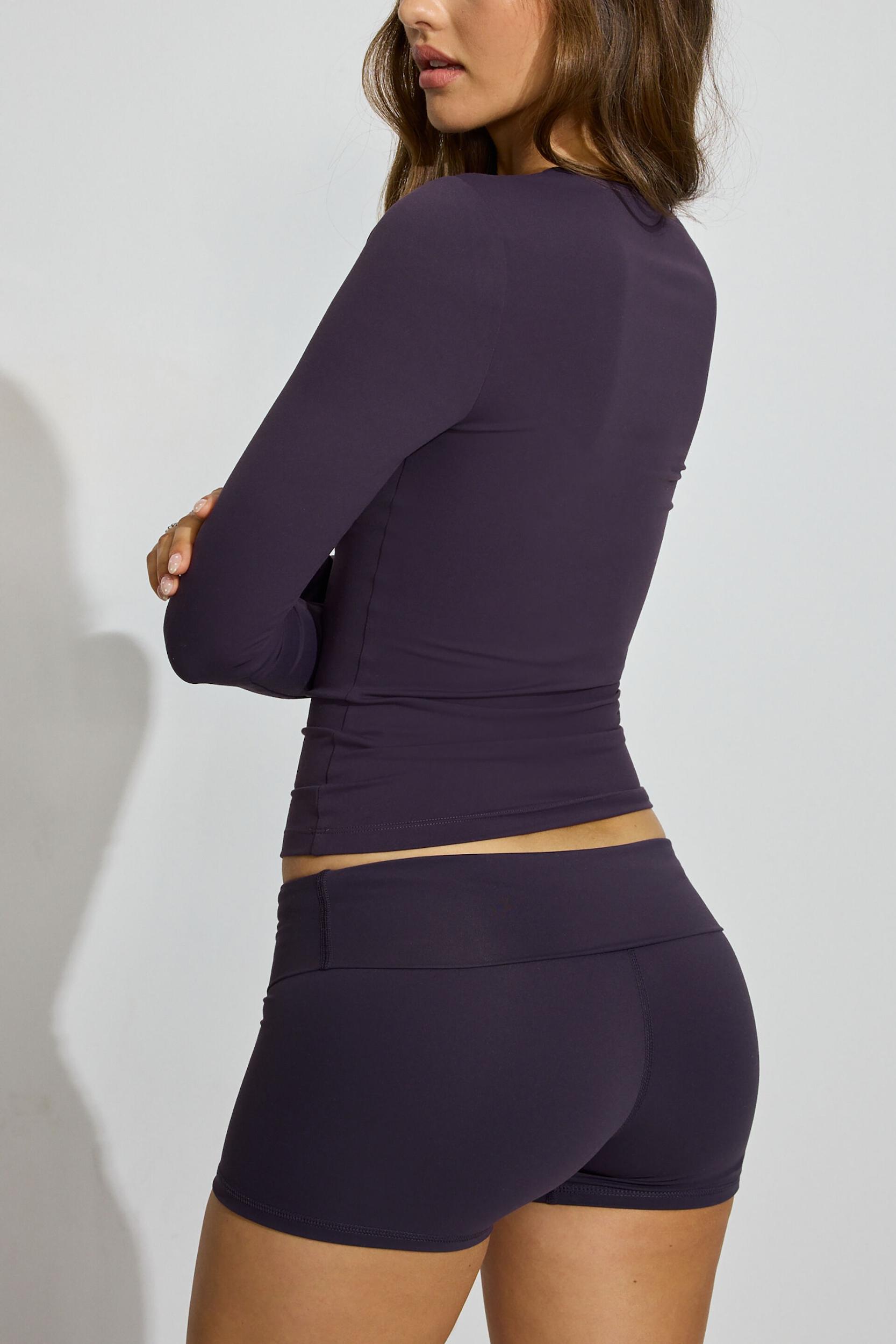 Sleek Crewneck Long Sleeve Top Product Image