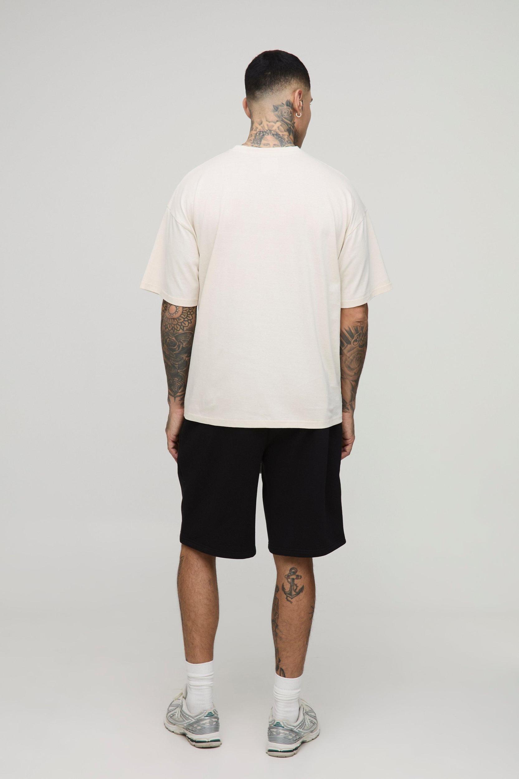 Tall Oversized Pour Homme Print T-Shirt | boohooMAN USA Product Image
