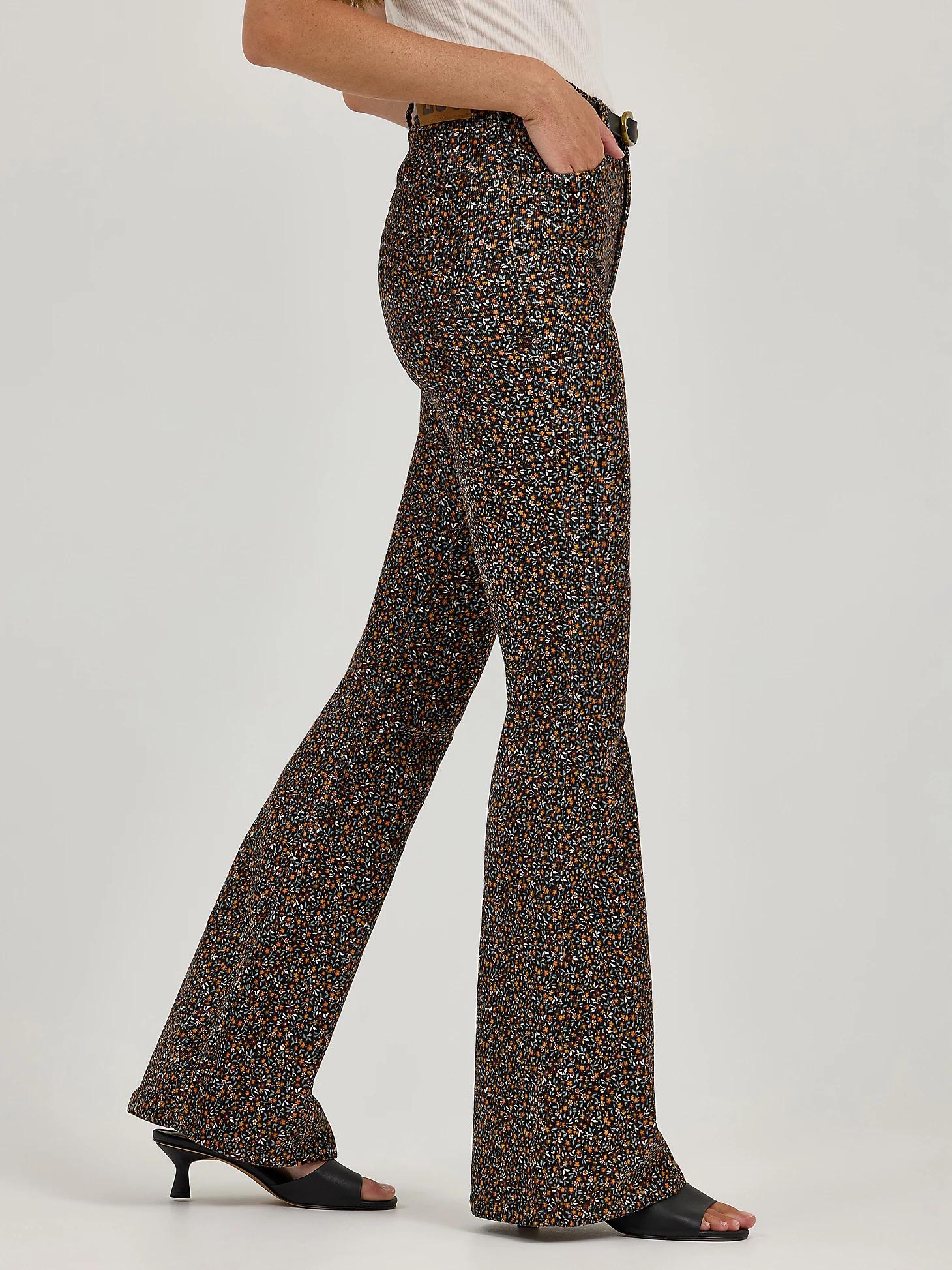 Women's High Rise Floral Print Corduroy Flare Jean | Women's Jeans | Lee® Product Image