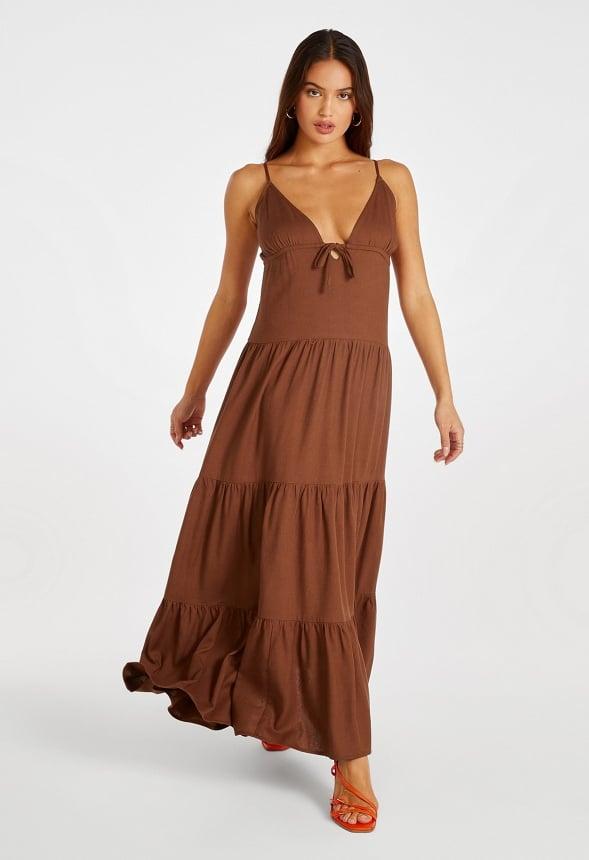 Strappy Tiered Maxi Dress Product Image