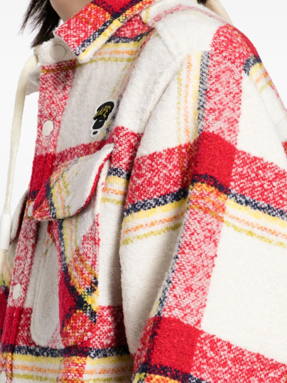 check-pattern hooded jacket Product Image