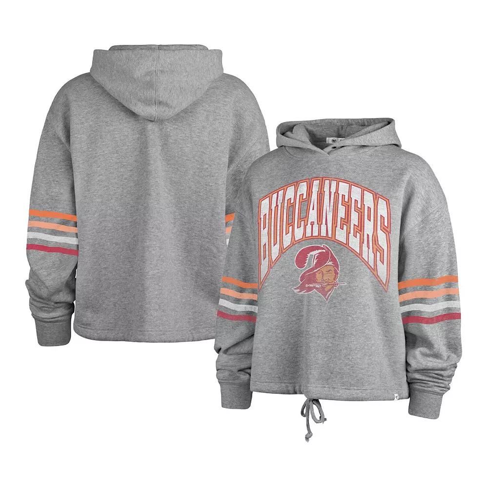 Women's '47 Heather Gray Tampa Bay Buccaneers Upland Bennett Pullover Hoodie,  Product Image