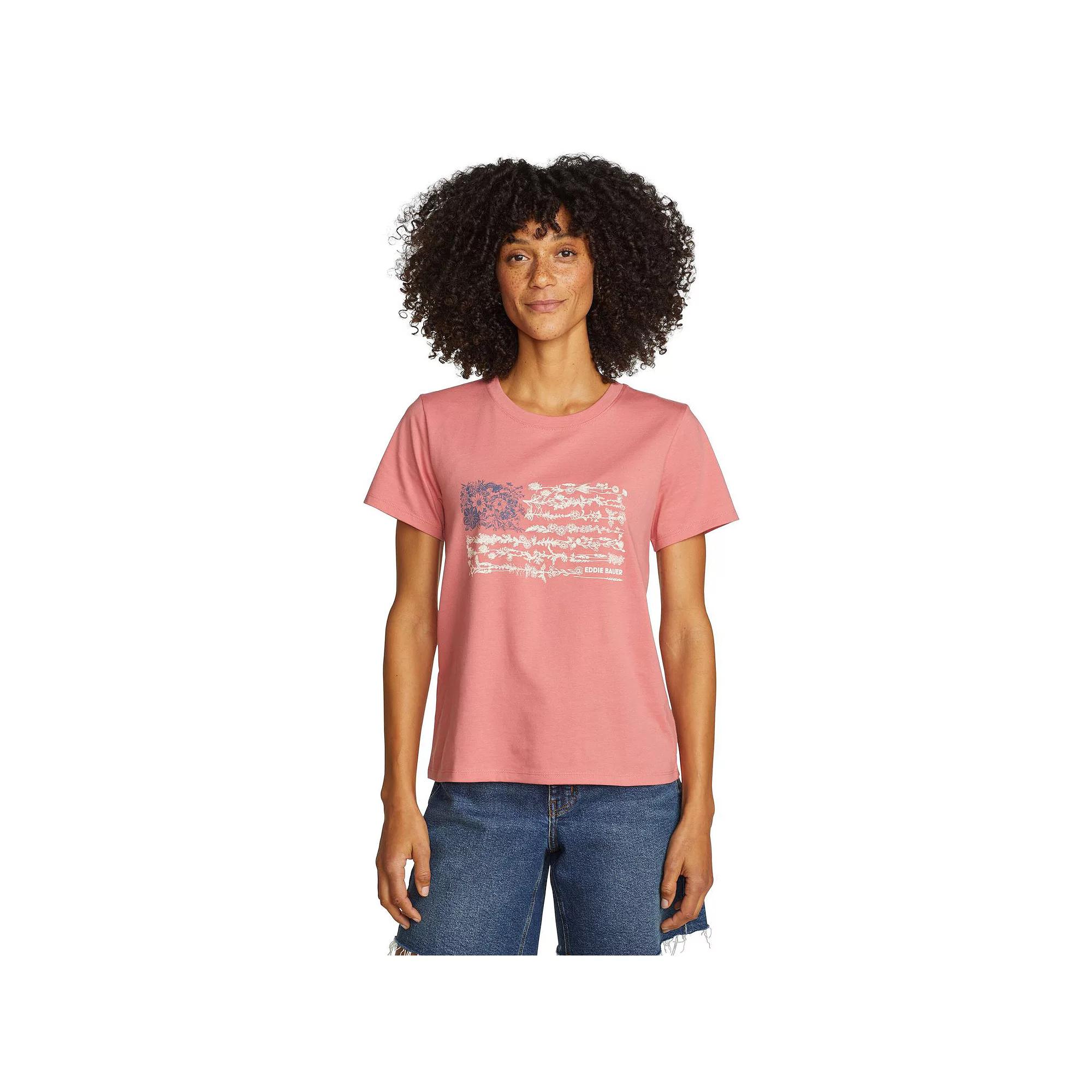 Women's Eddie Bauer Americana Crewneck Short Sleeve Graphic Tee,  Product Image