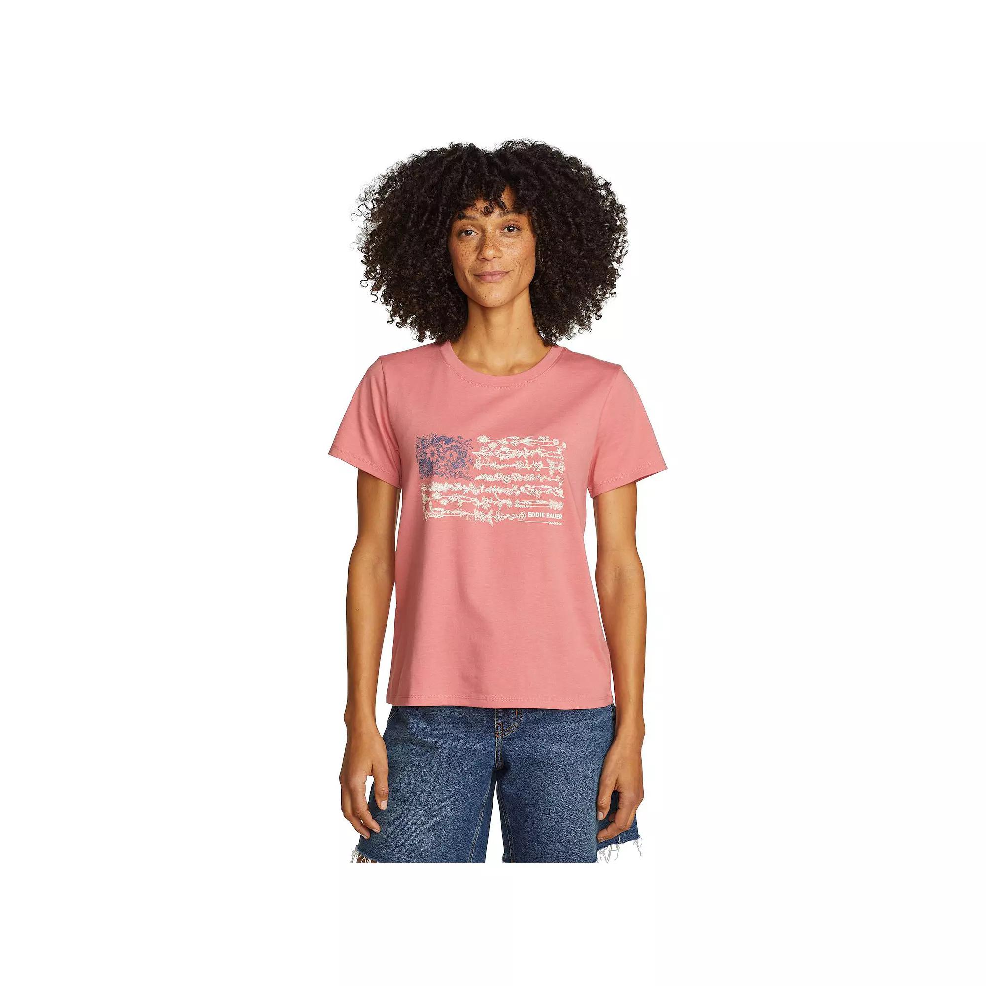Women's Eddie Bauer Americana Crewneck Short Sleeve Graphic Tee,  Product Image