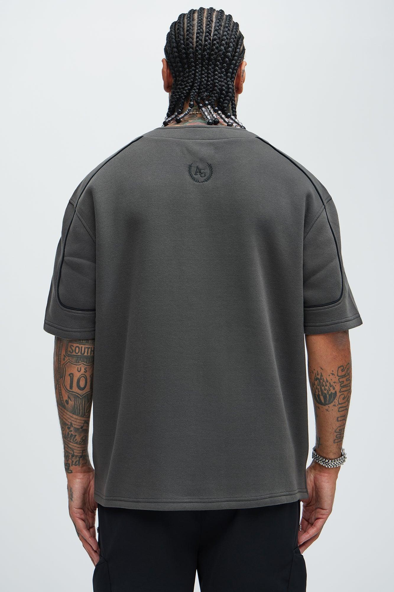 Athletics Sports Club Short Sleeve Henley - Black Product Image