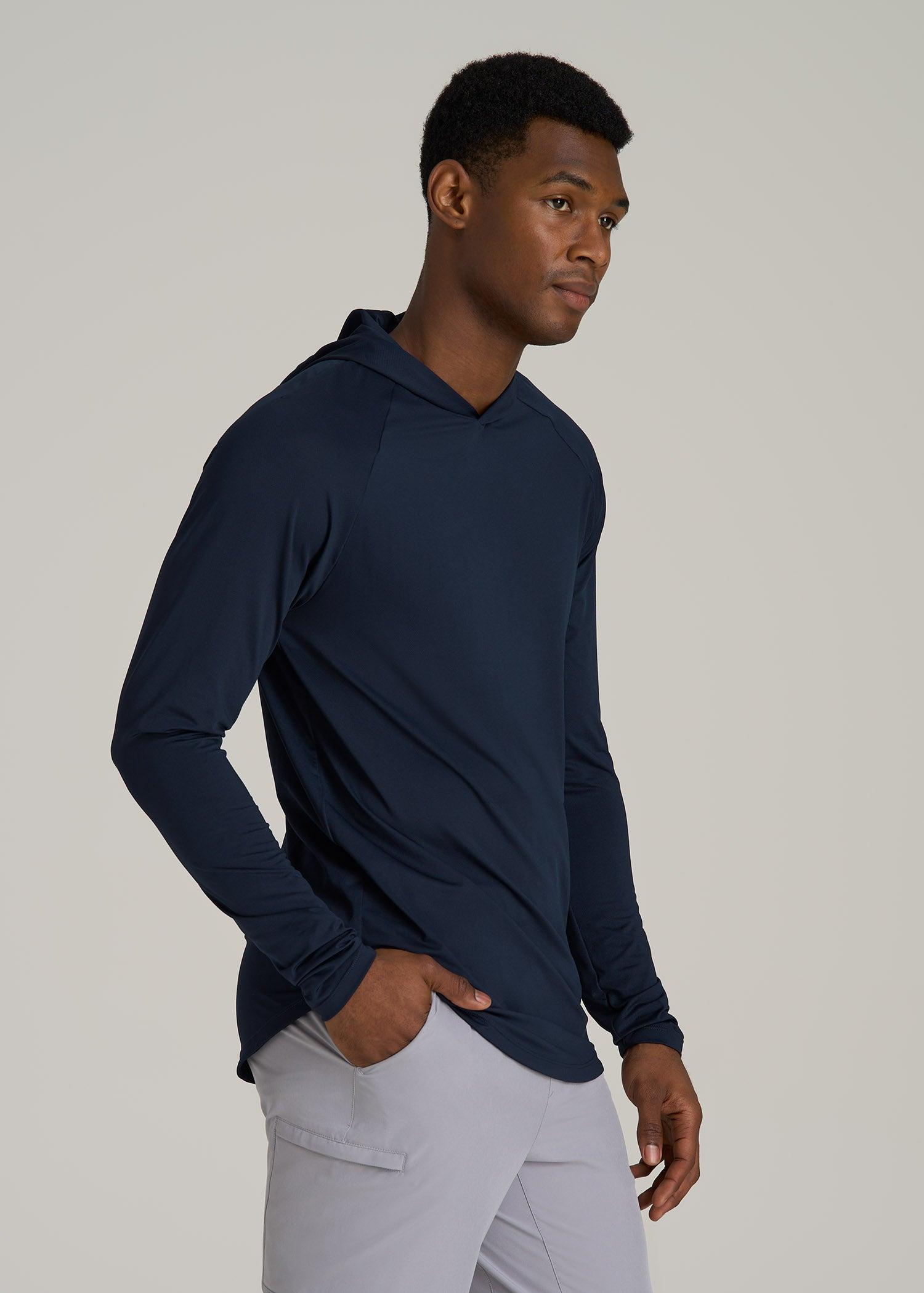 A.T. Performance Training Hoodie for Tall Men in Evening Blue Male Product Image