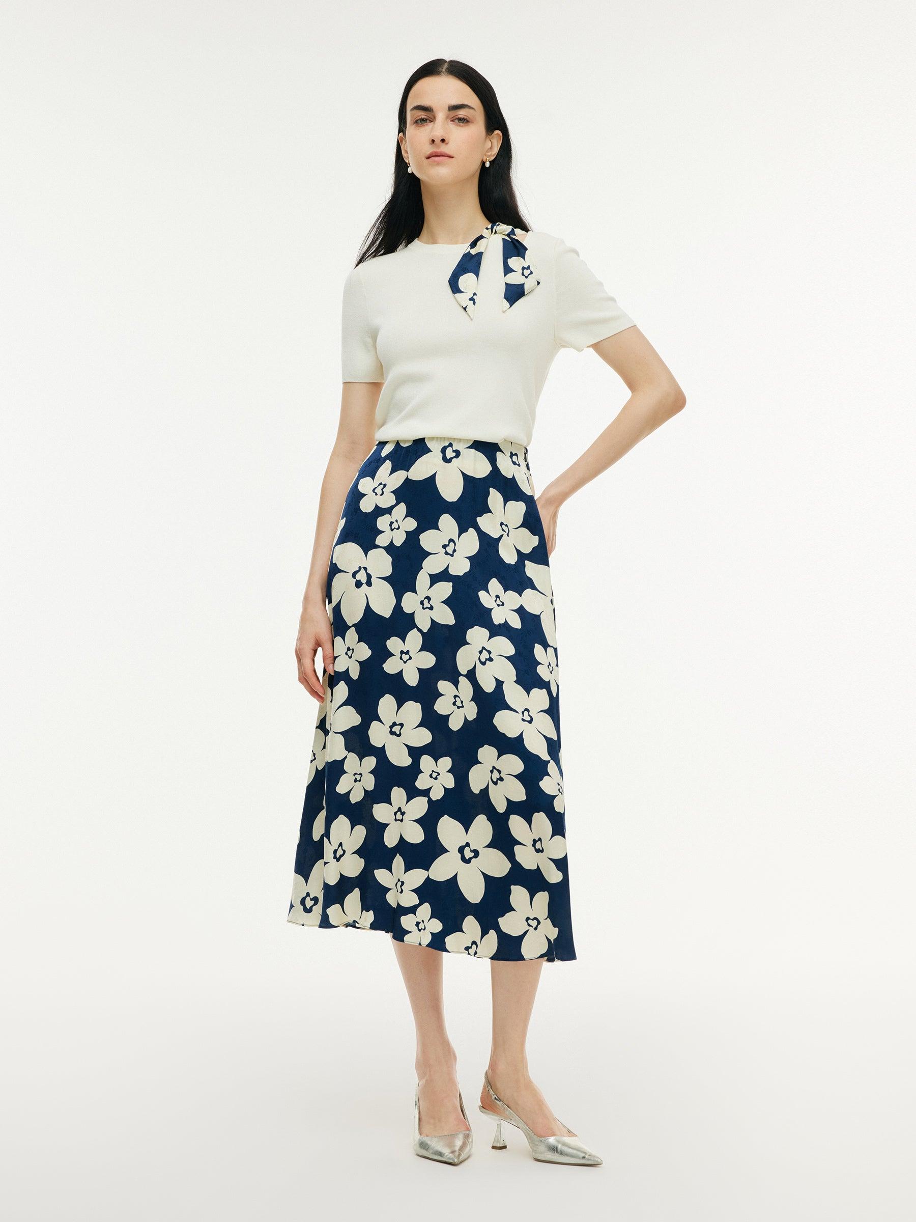 Floral Print A-Line Women Skirt Product Image
