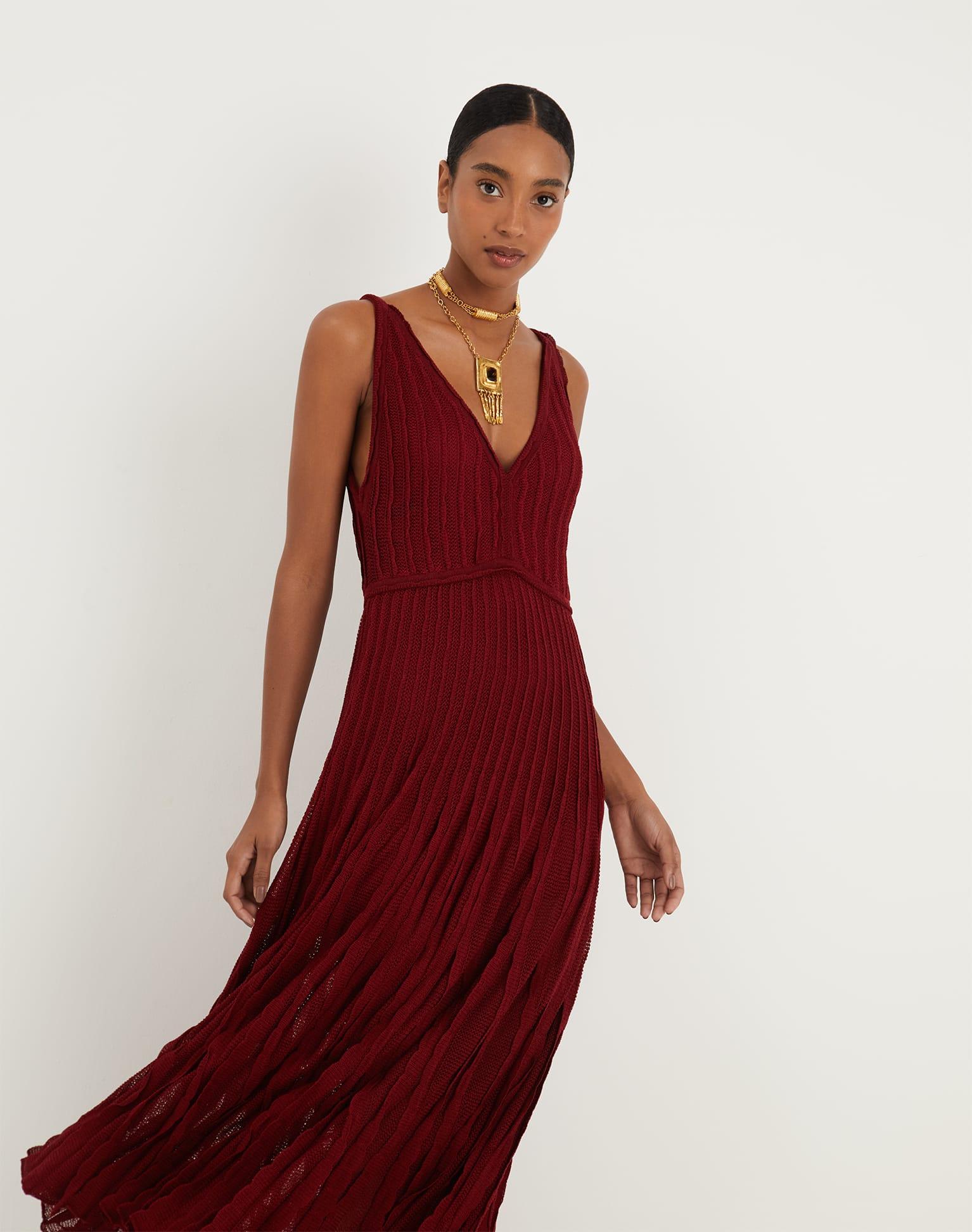Knit Celina Long Dress - Ponche Product Image
