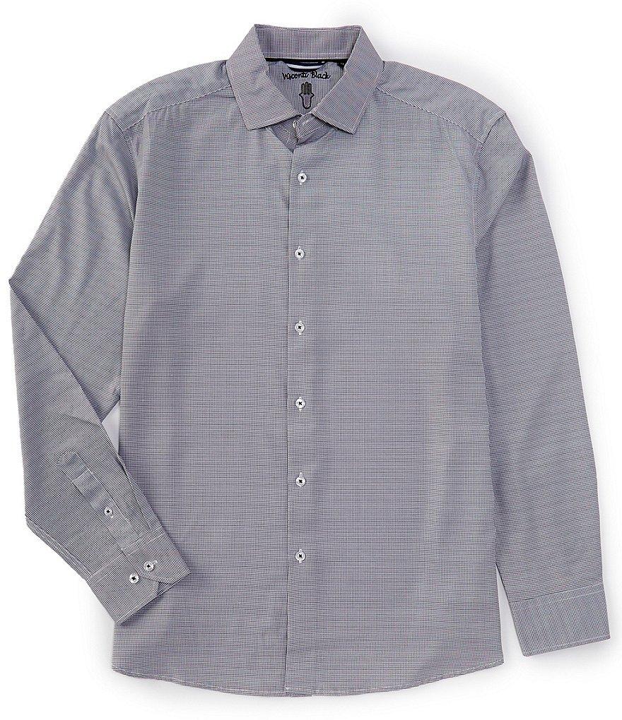 Visconti Stretch Mini Geo Print Long Sleeve Woven Shirt Product Image