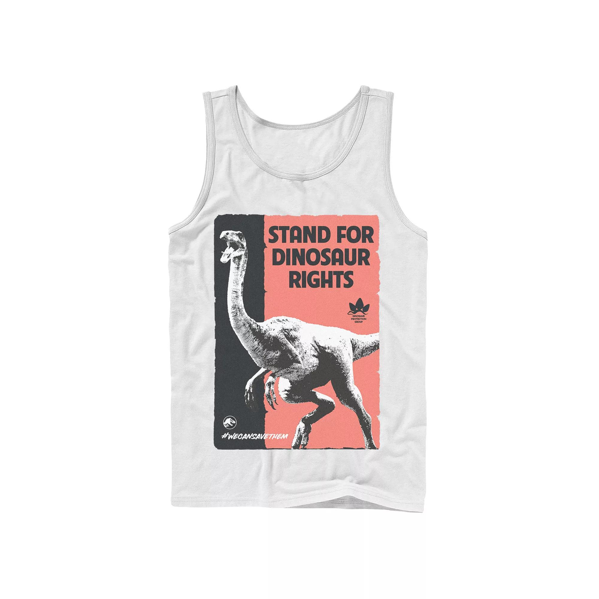 Men's Jurassic World Stand For Dinosaurs Poster Tank Top,  Product Image