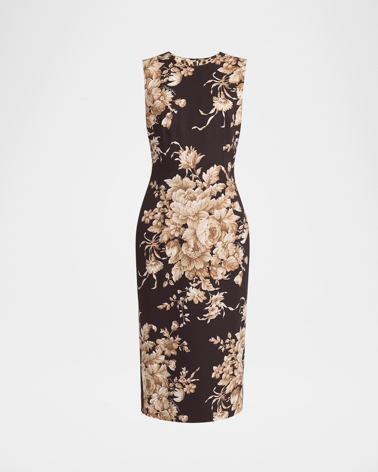 Rose Cretonne Charmeuse Sleeveless Midi Dress Product Image