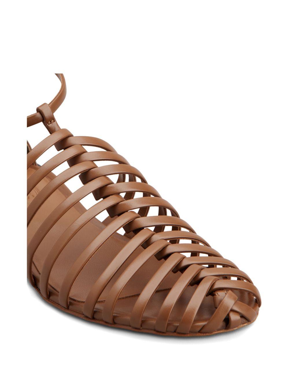 leather strappy sandals Product Image