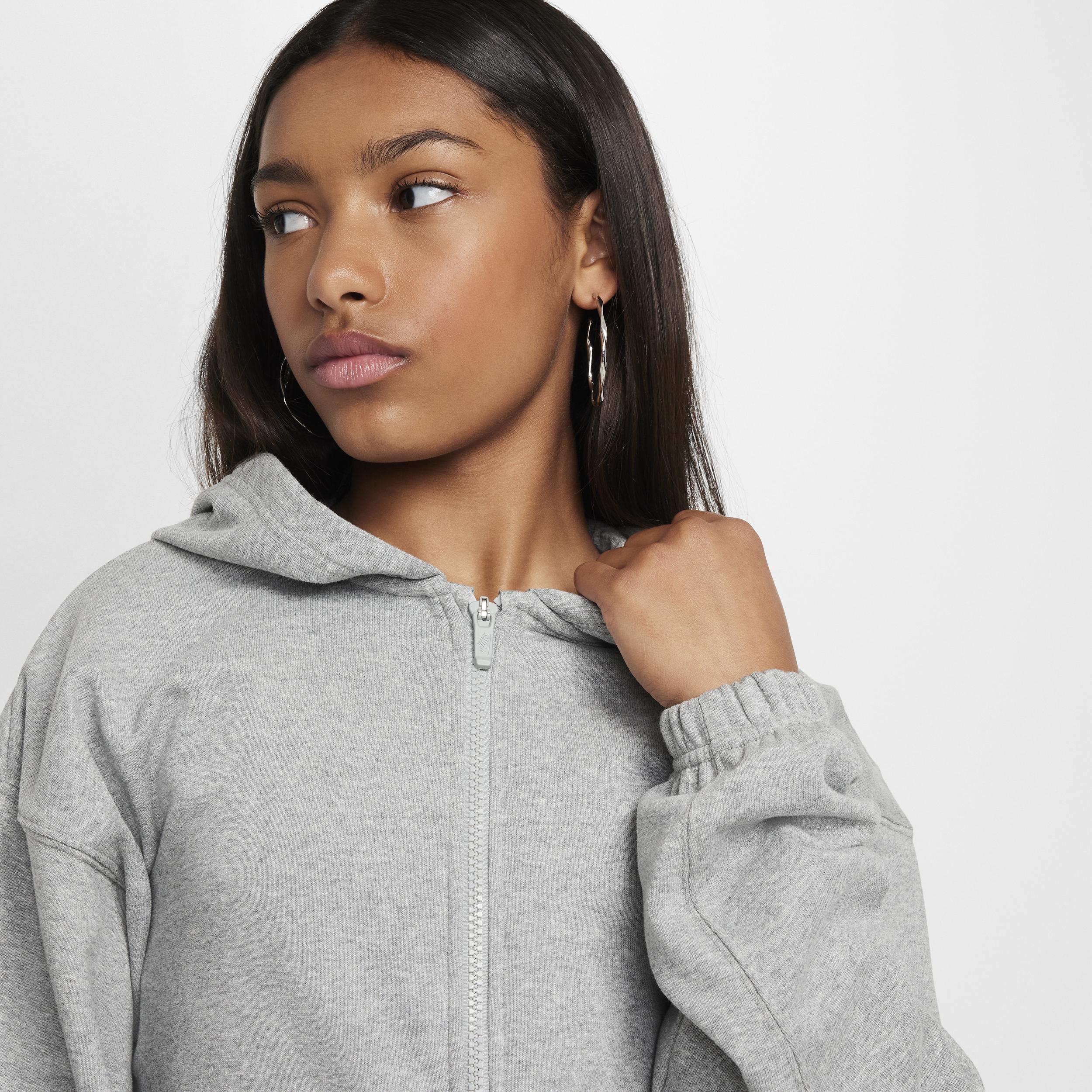 Unisex Nike Sportswear Girls' Dri-FIT Oversized Fleece Hoodie Product Image