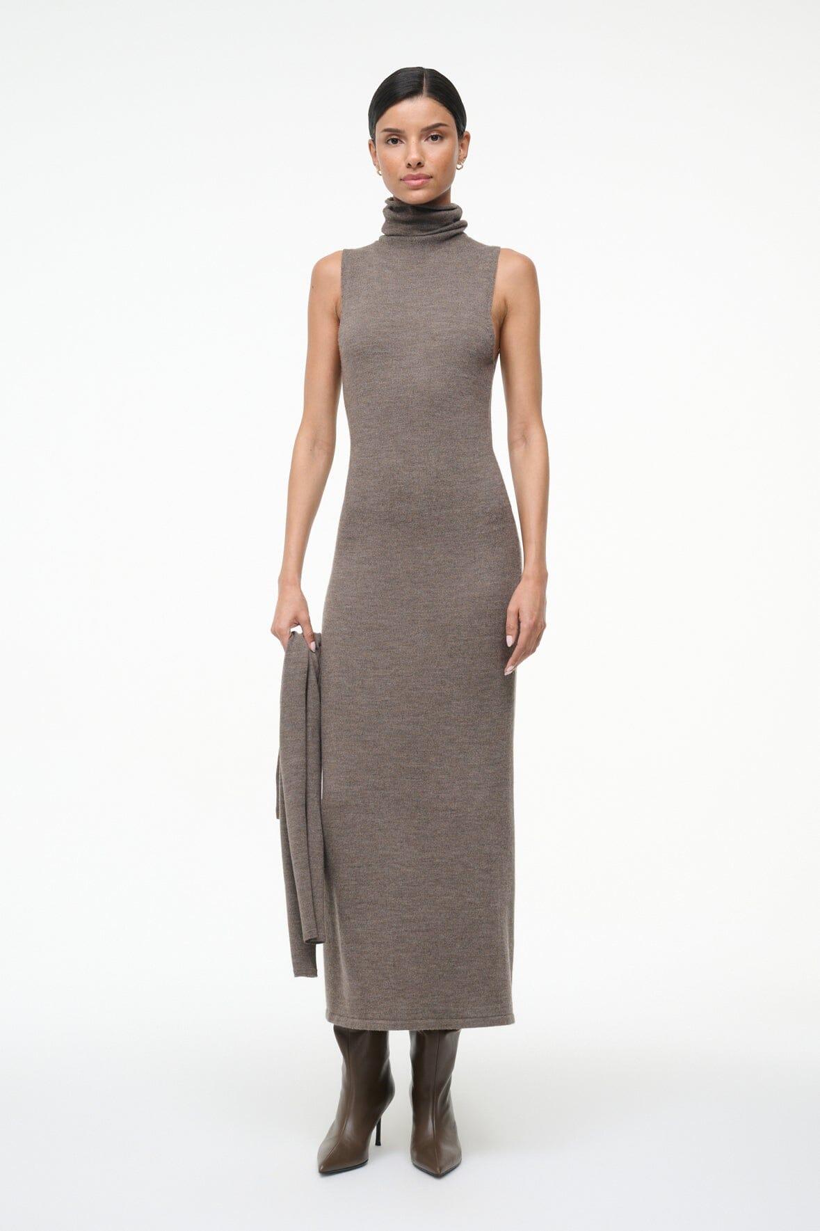CANAL MIDI DRESS | TRUFFLE Product Image