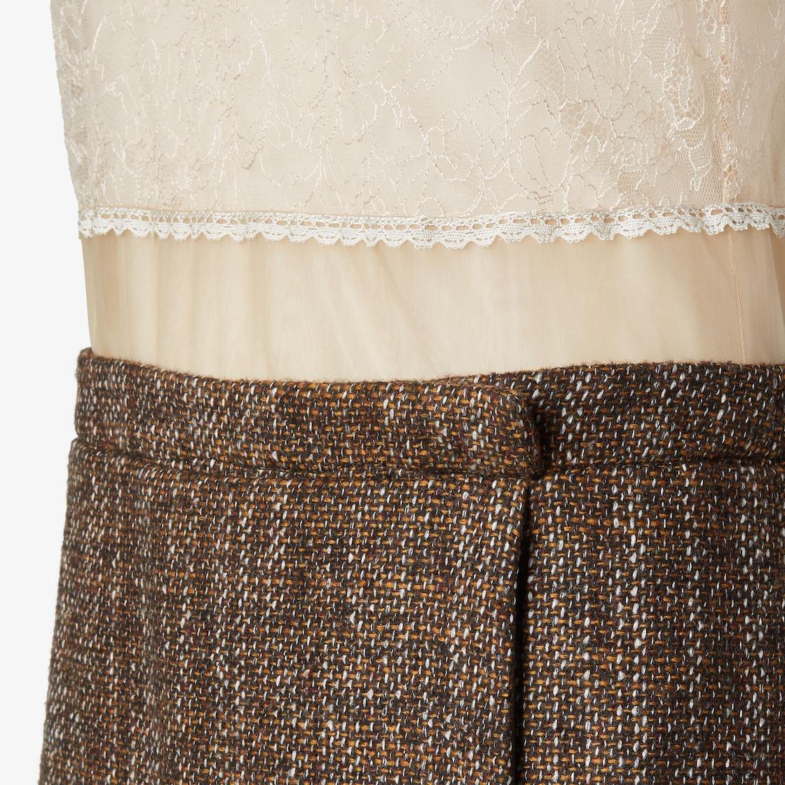DressBrown lace and wool dress Product Image
