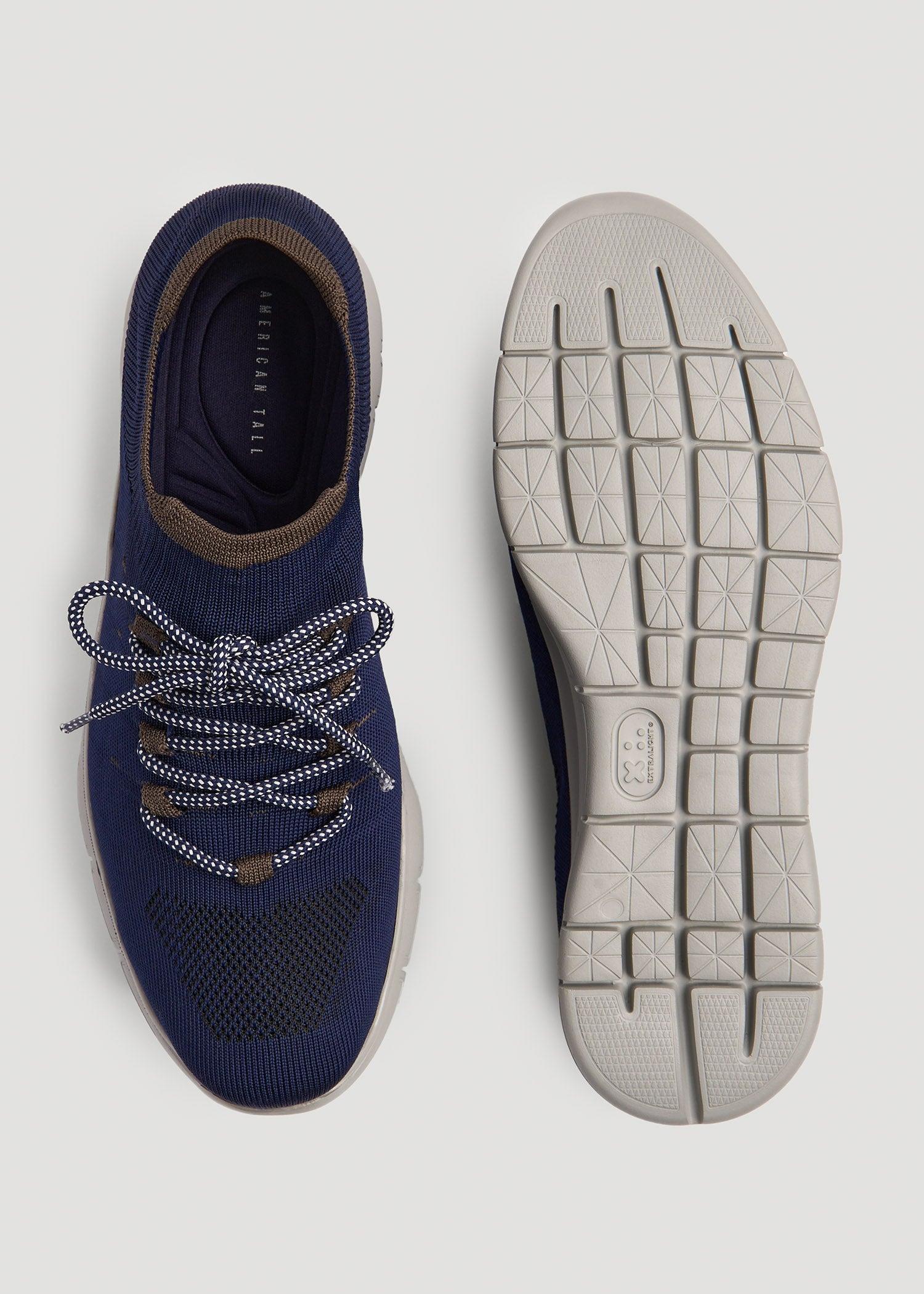Knit Running Shoes for Tall Men in Navy Male Product Image