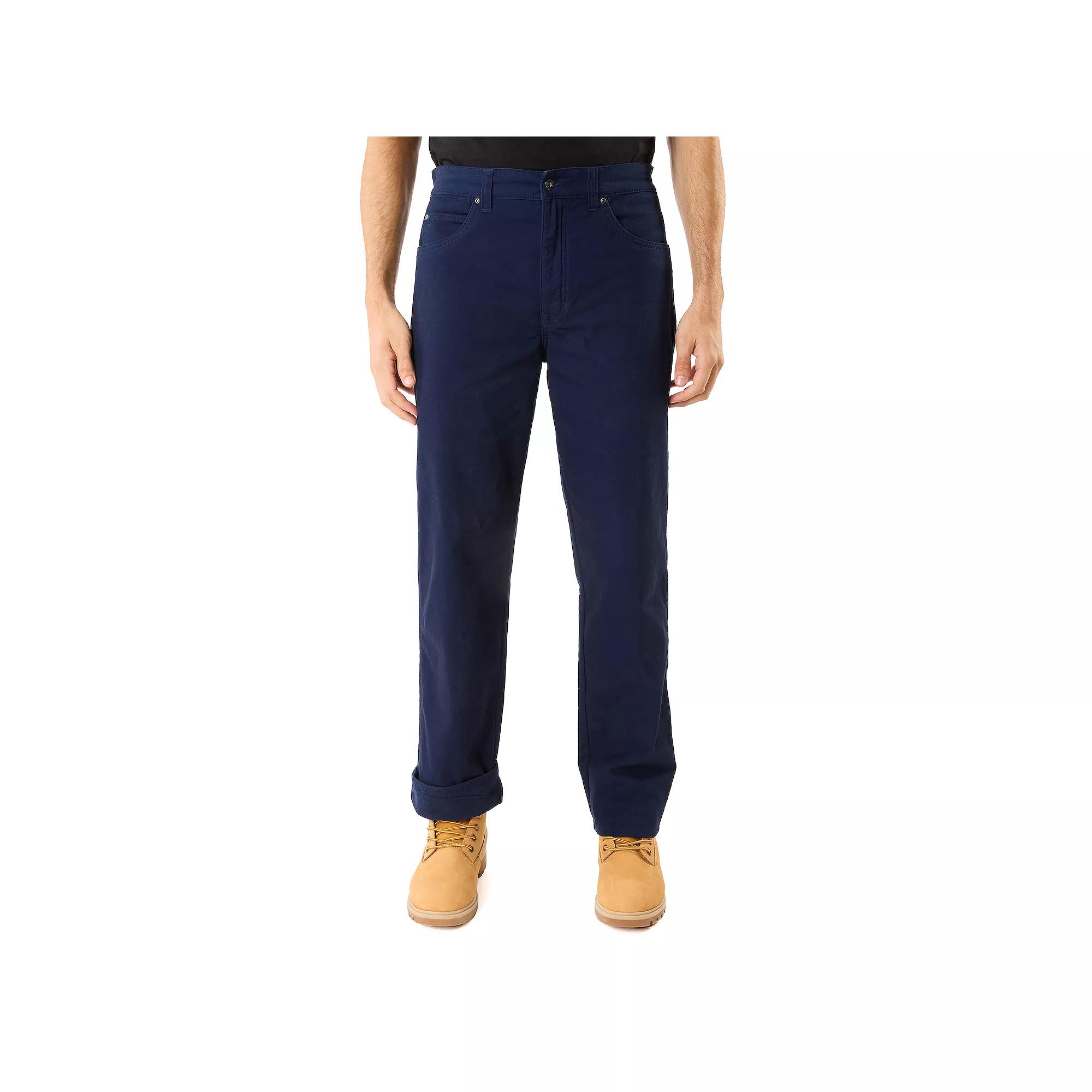 Men's Smith's Workwear Stretch Fleece-Lined Canvas 5-Pocket Pants,  Product Image