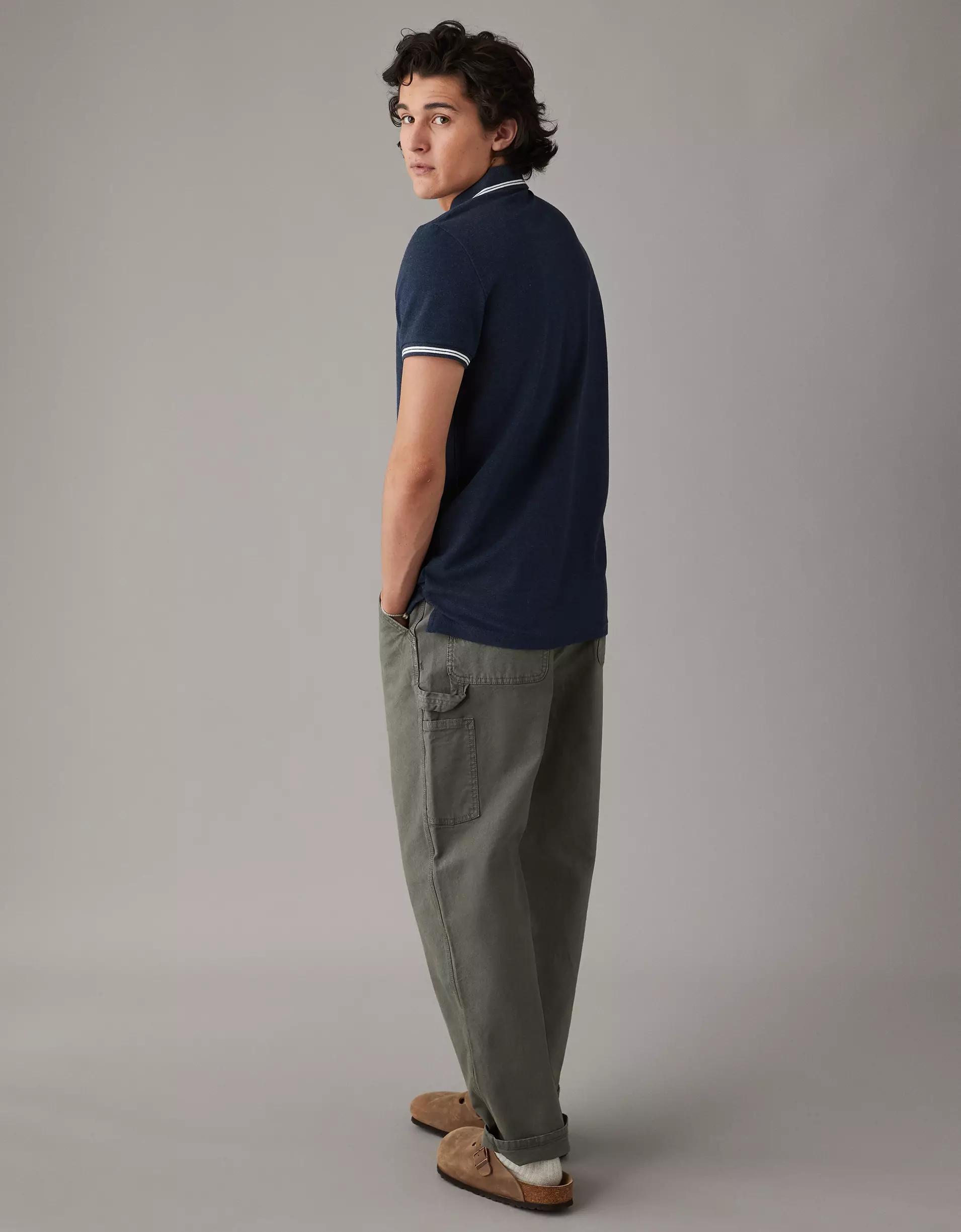 AE Lived-In Slim Fit Pique Polo Shirt Product Image