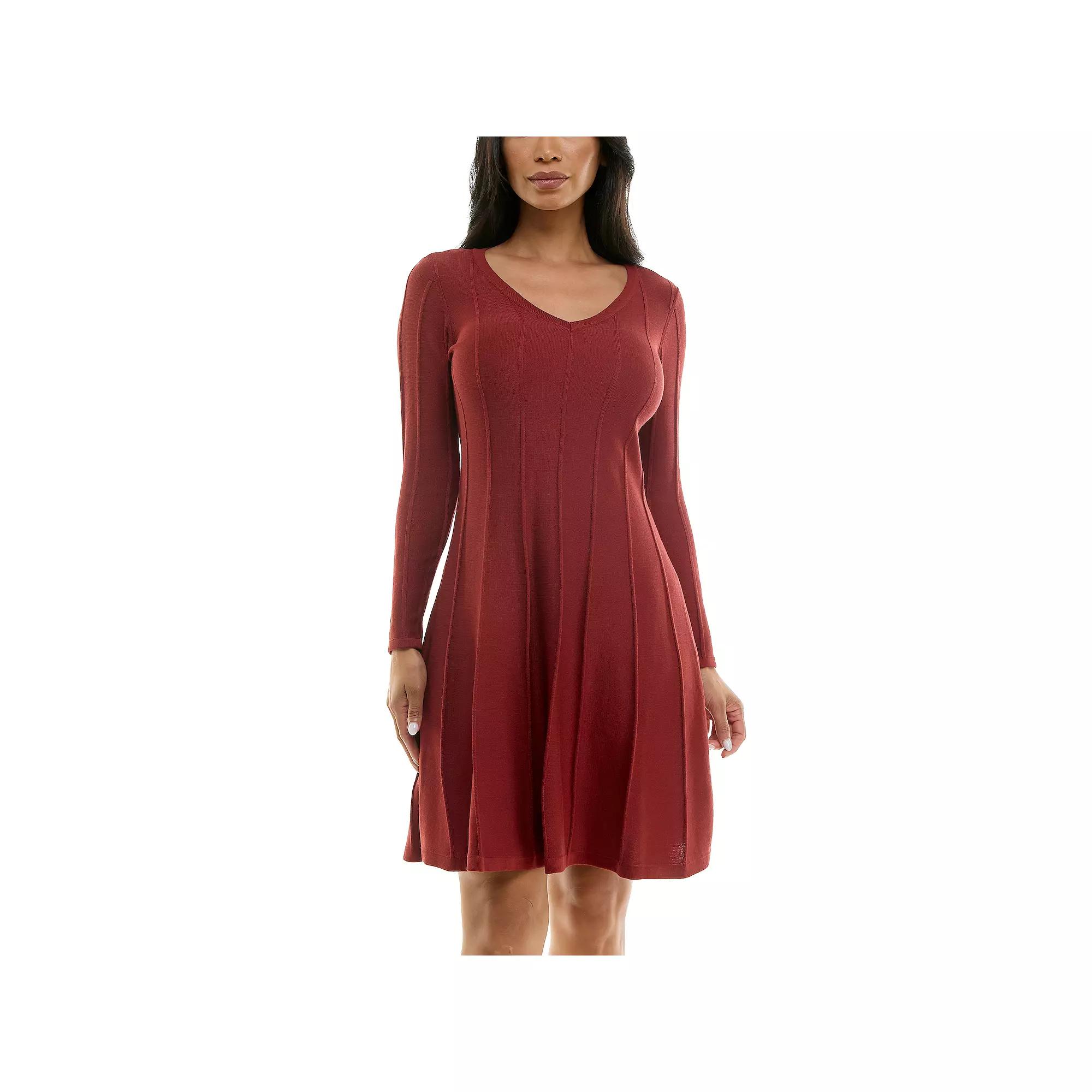 Women's Nina Leonard A-Line Sweater Dress,  Product Image