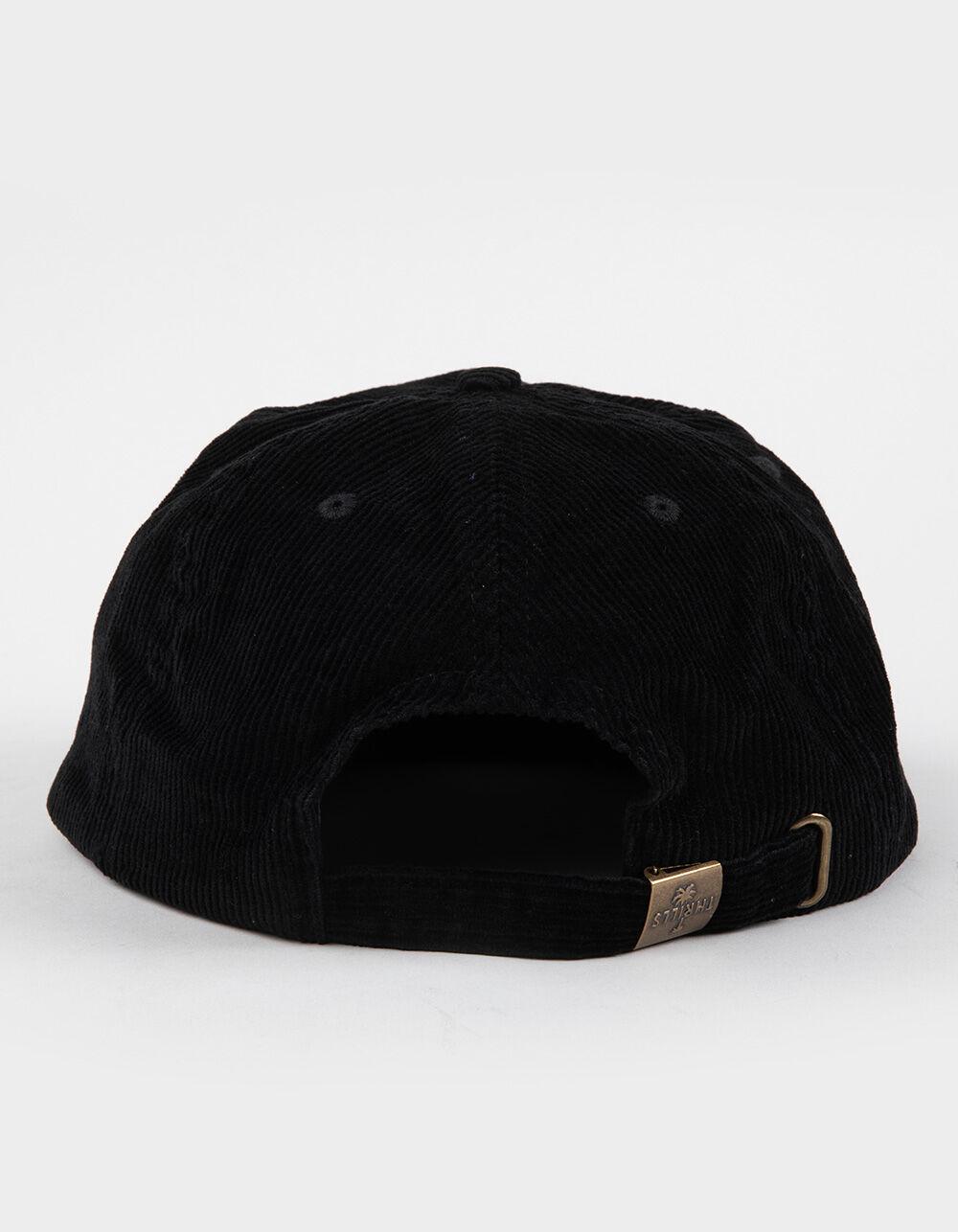 THRILLS Painless 6 Panel Corduroy Strapback Hat - BLACK Product Image