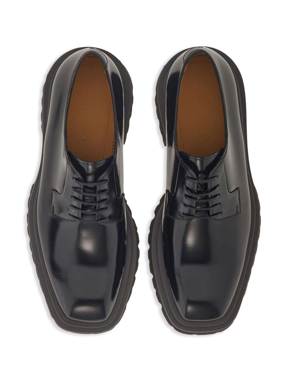 lace-up leather derby shoes Product Image
